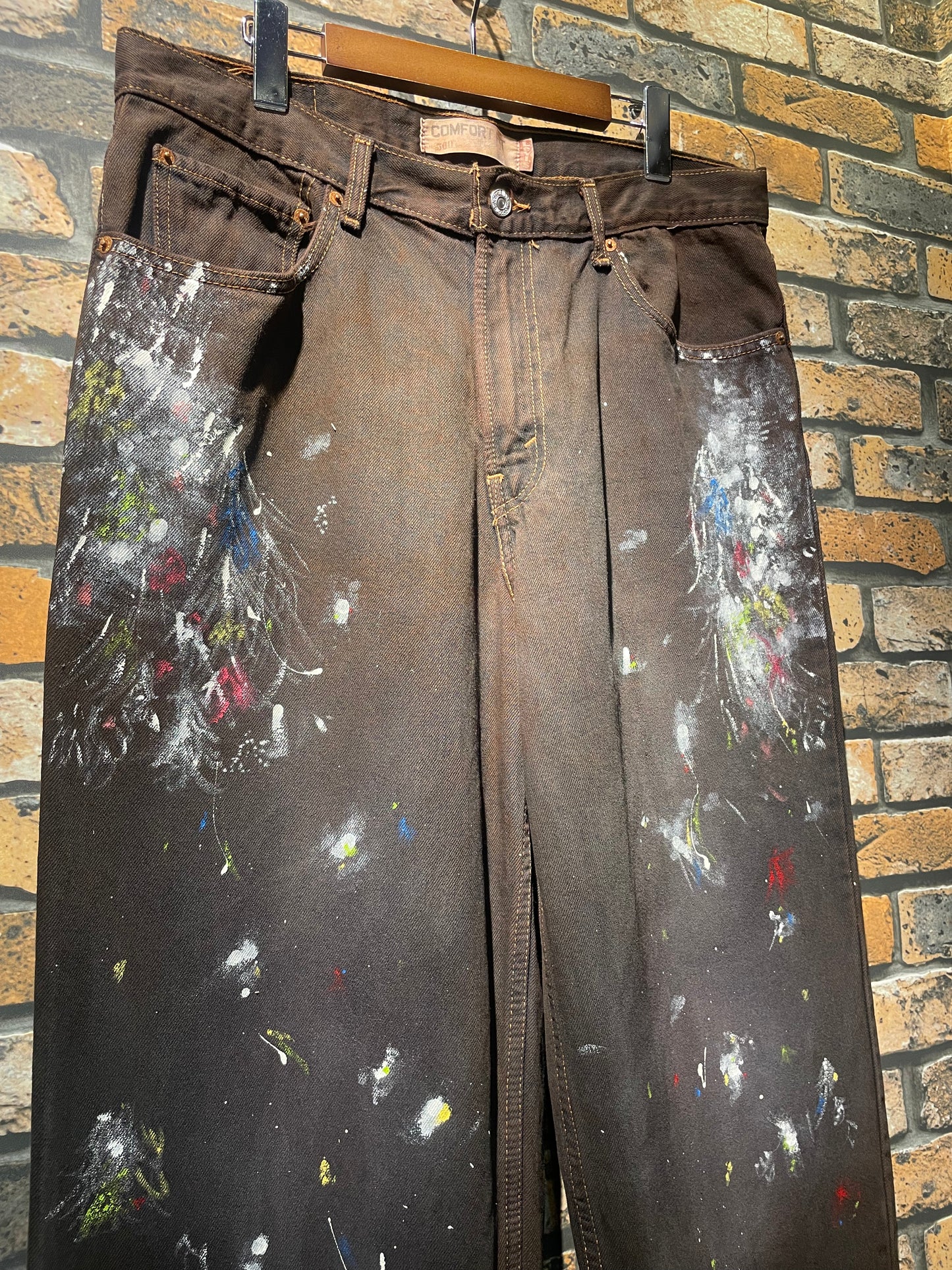 Levi's 560 over dye & paint custom