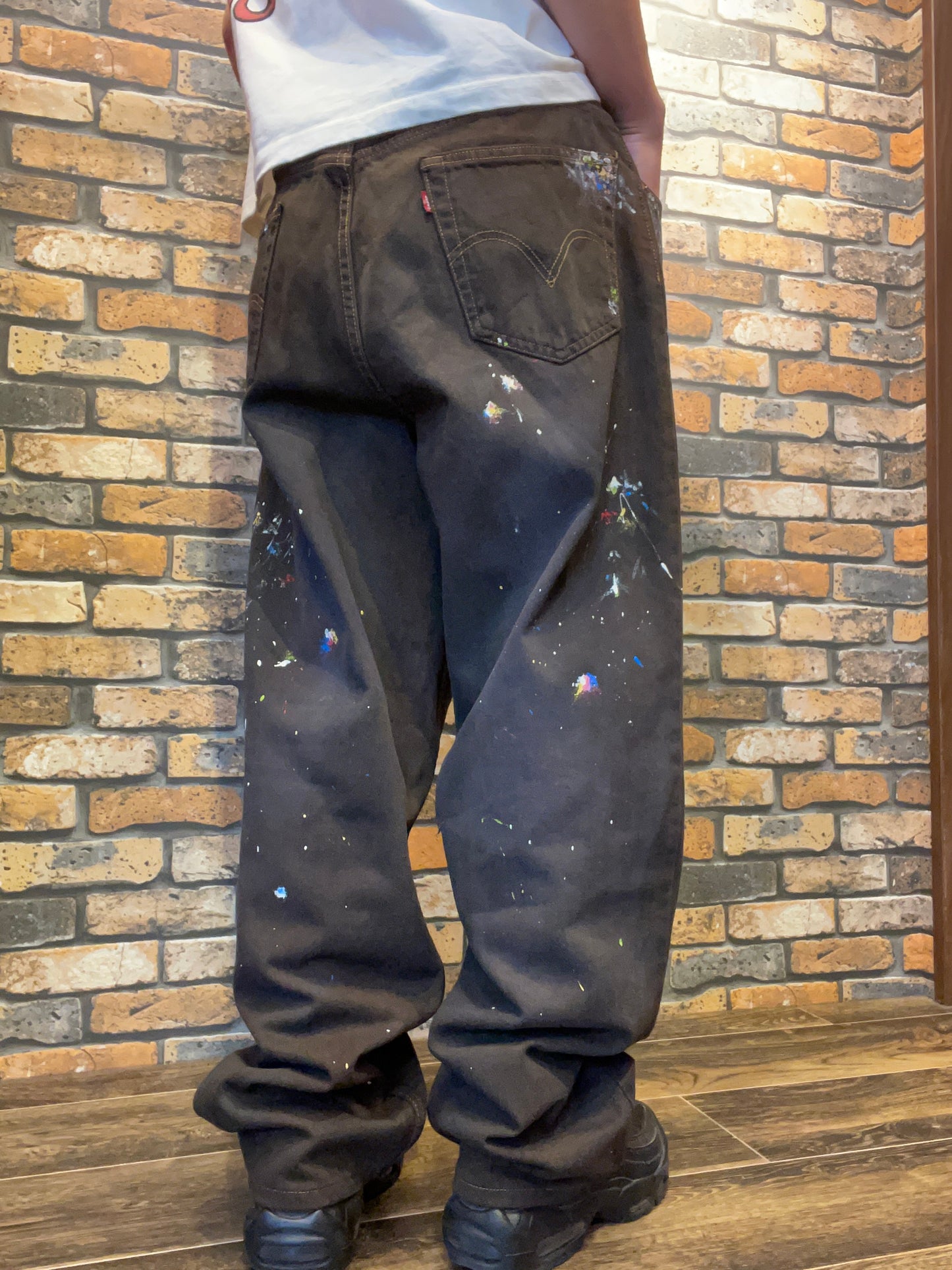 Levi's 560 over dye & paint custom