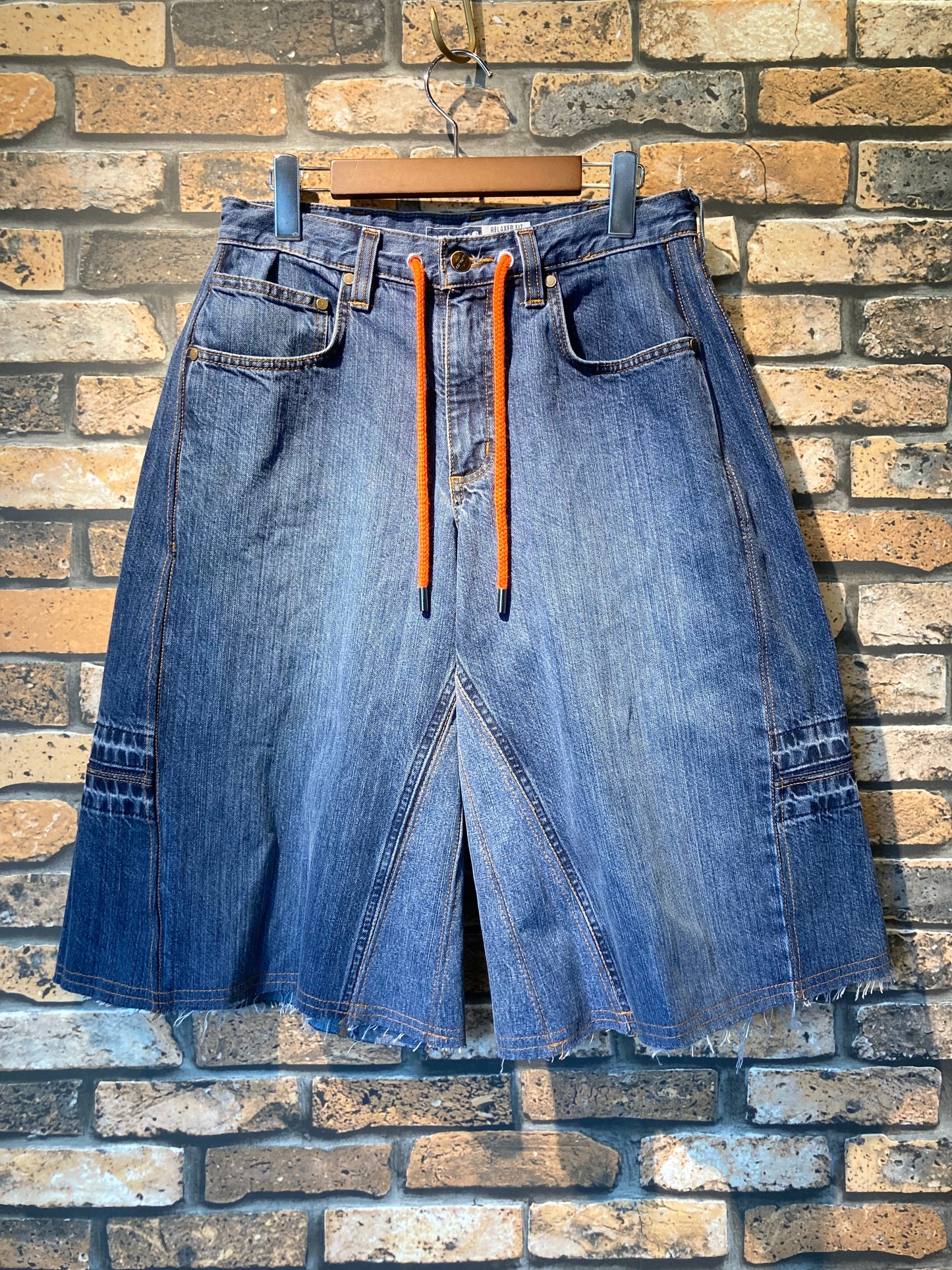 Denim shorts & drawstring custom W30inch