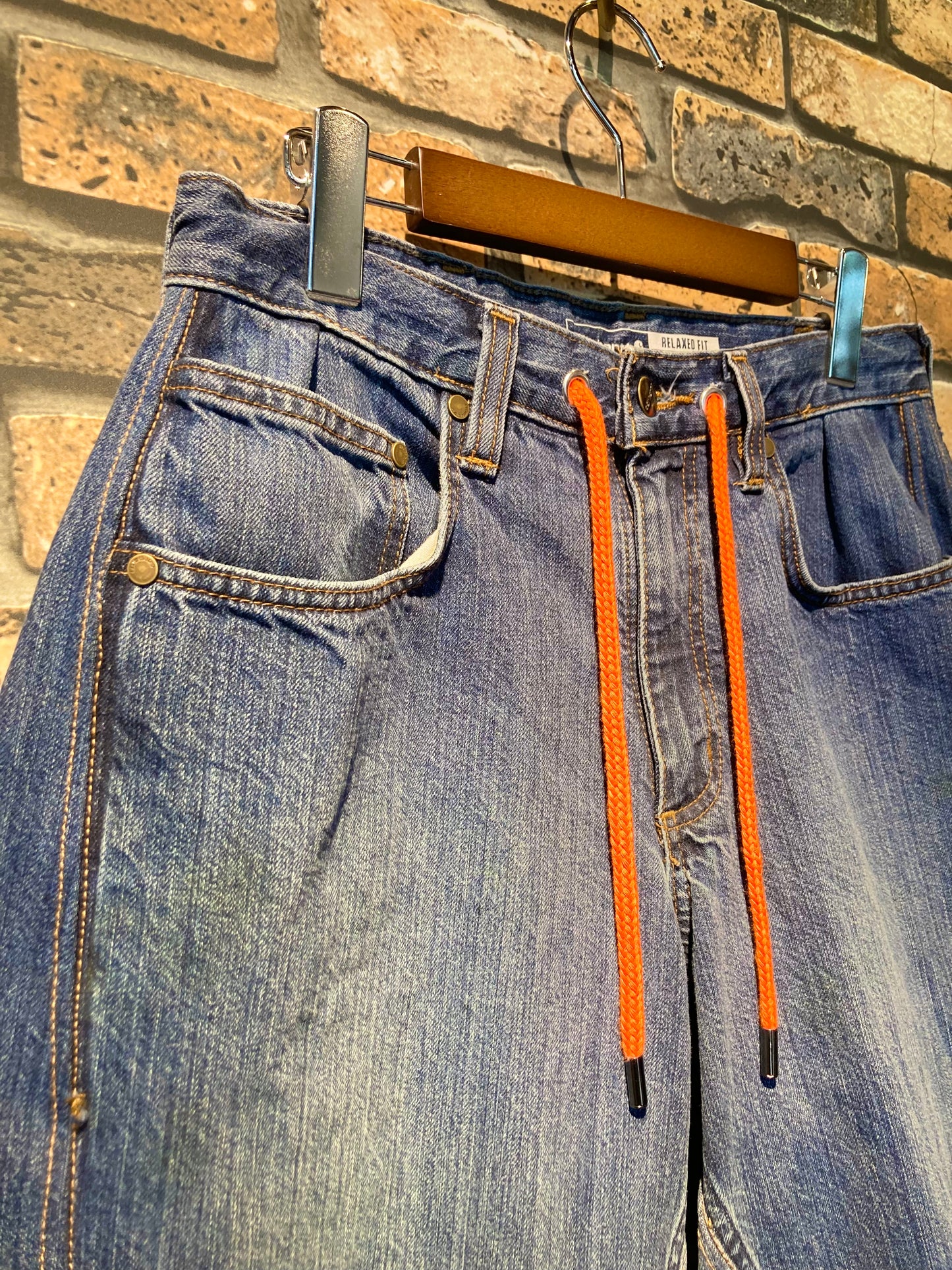 Denim shorts & drawstring custom W30inch