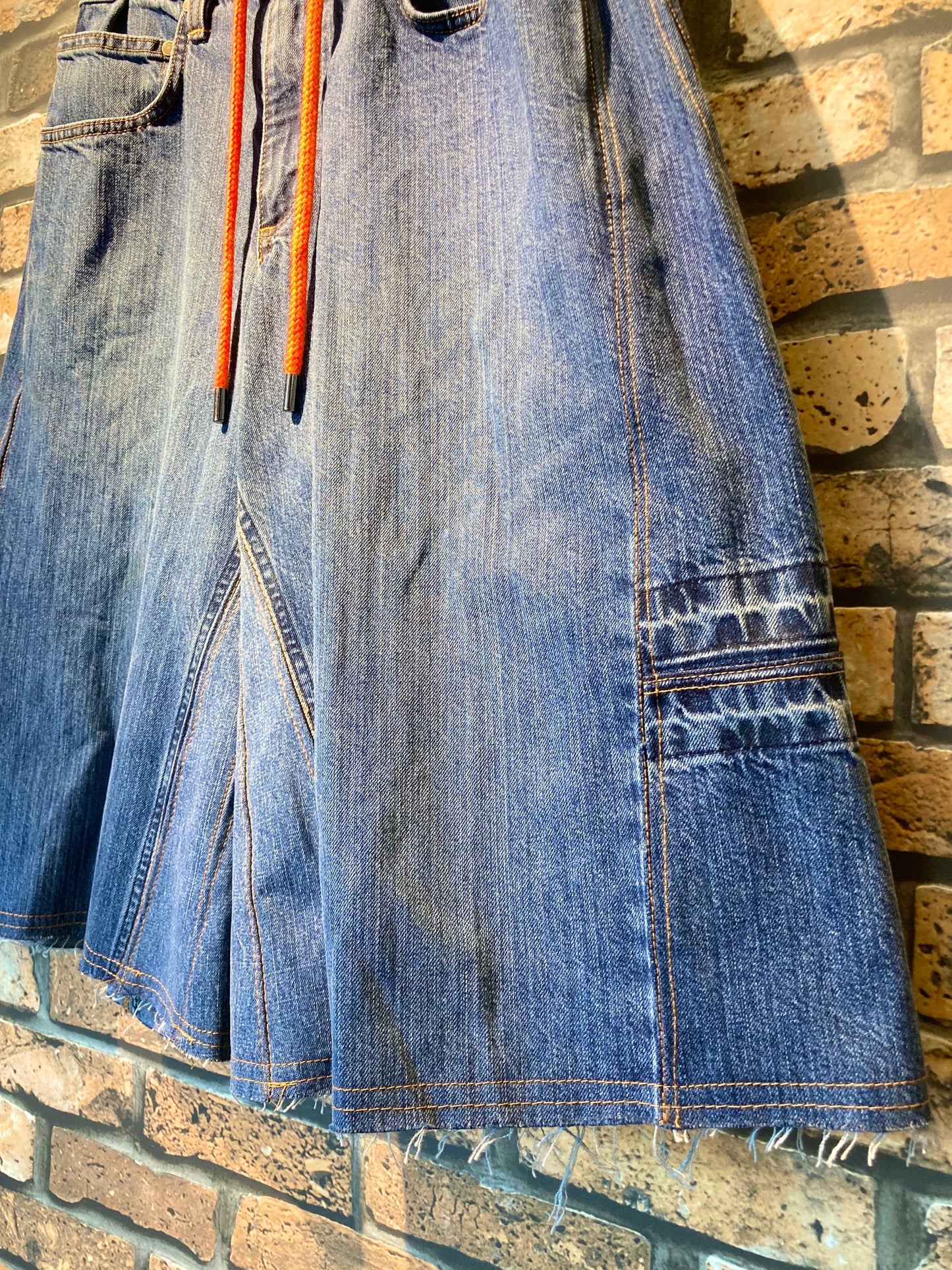 Denim shorts & drawstring custom W30inch