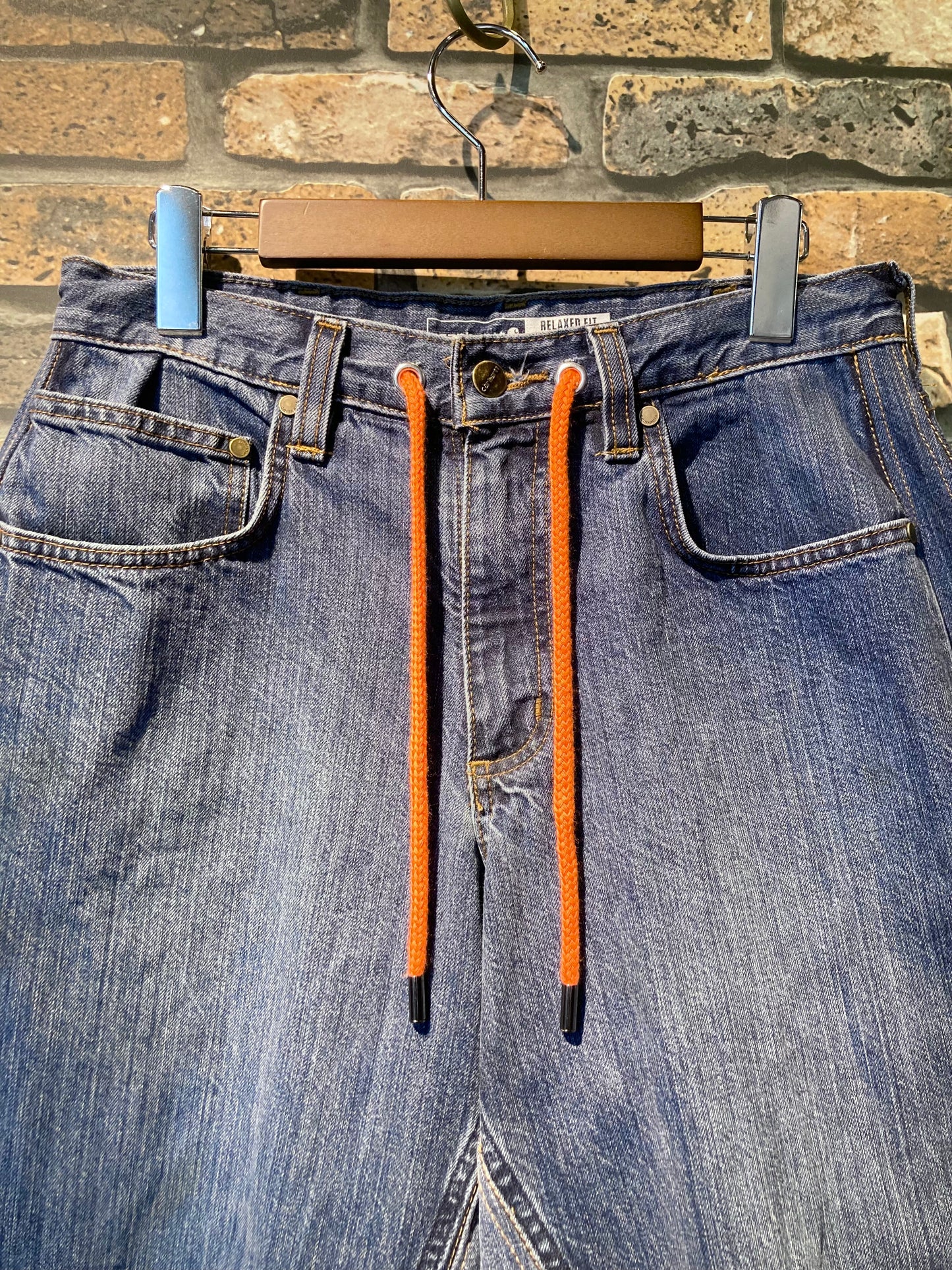 Denim shorts & drawstring custom W30inch