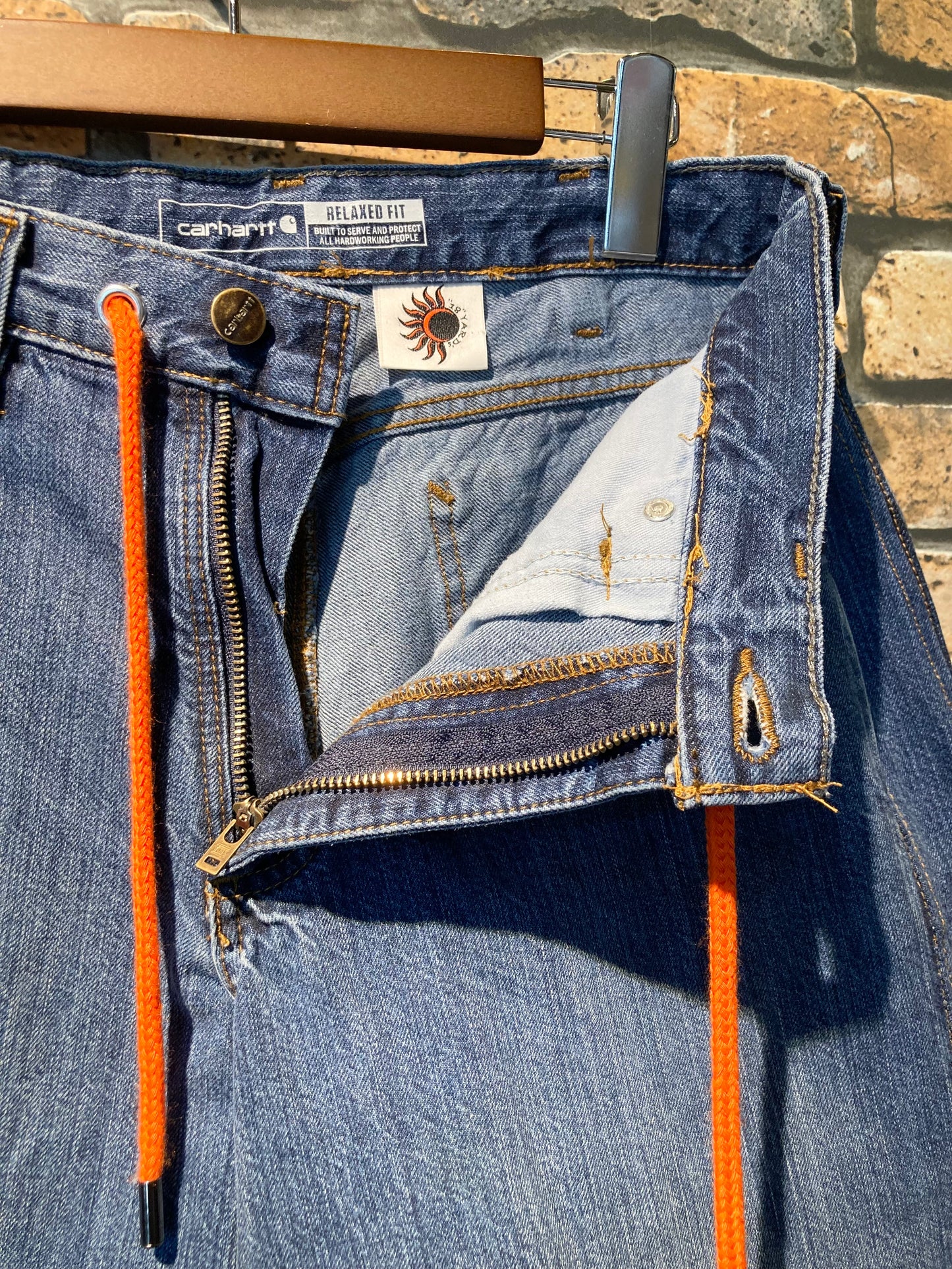 Denim shorts & drawstring custom W30inch