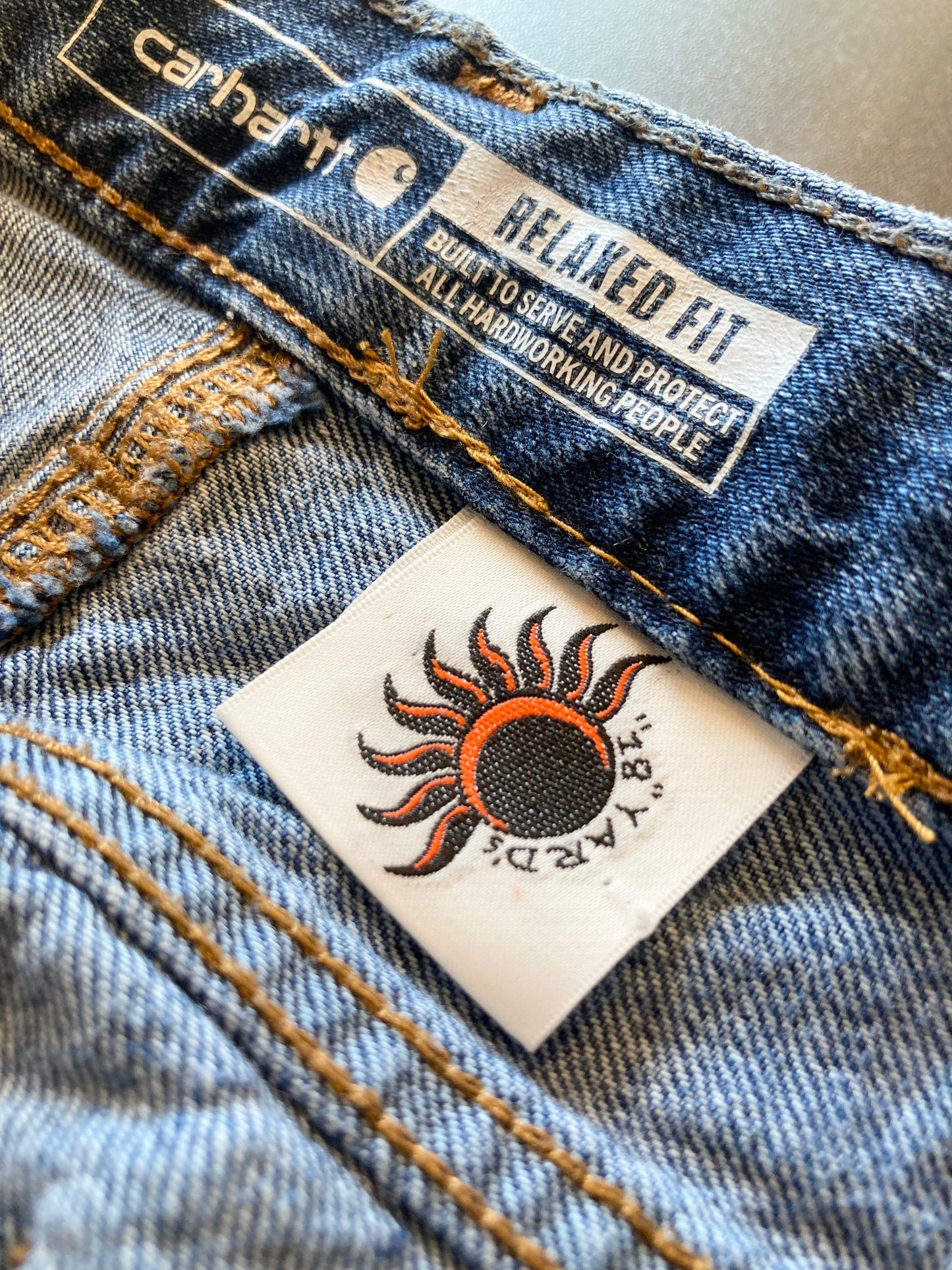 Denim shorts & drawstring custom W30inch
