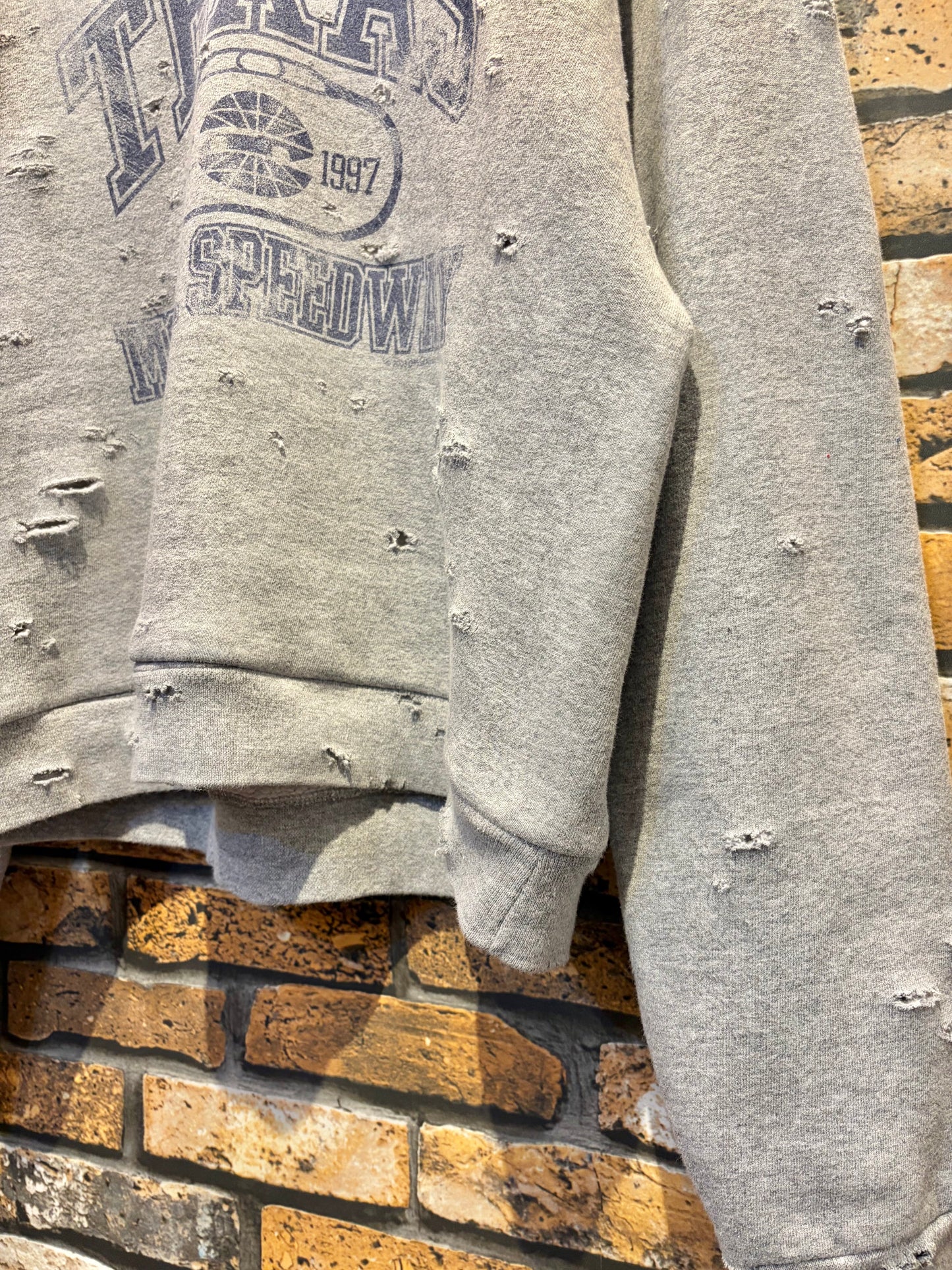 FRUIT OF THE LOOM sweat shirt 00's~ damaged custom