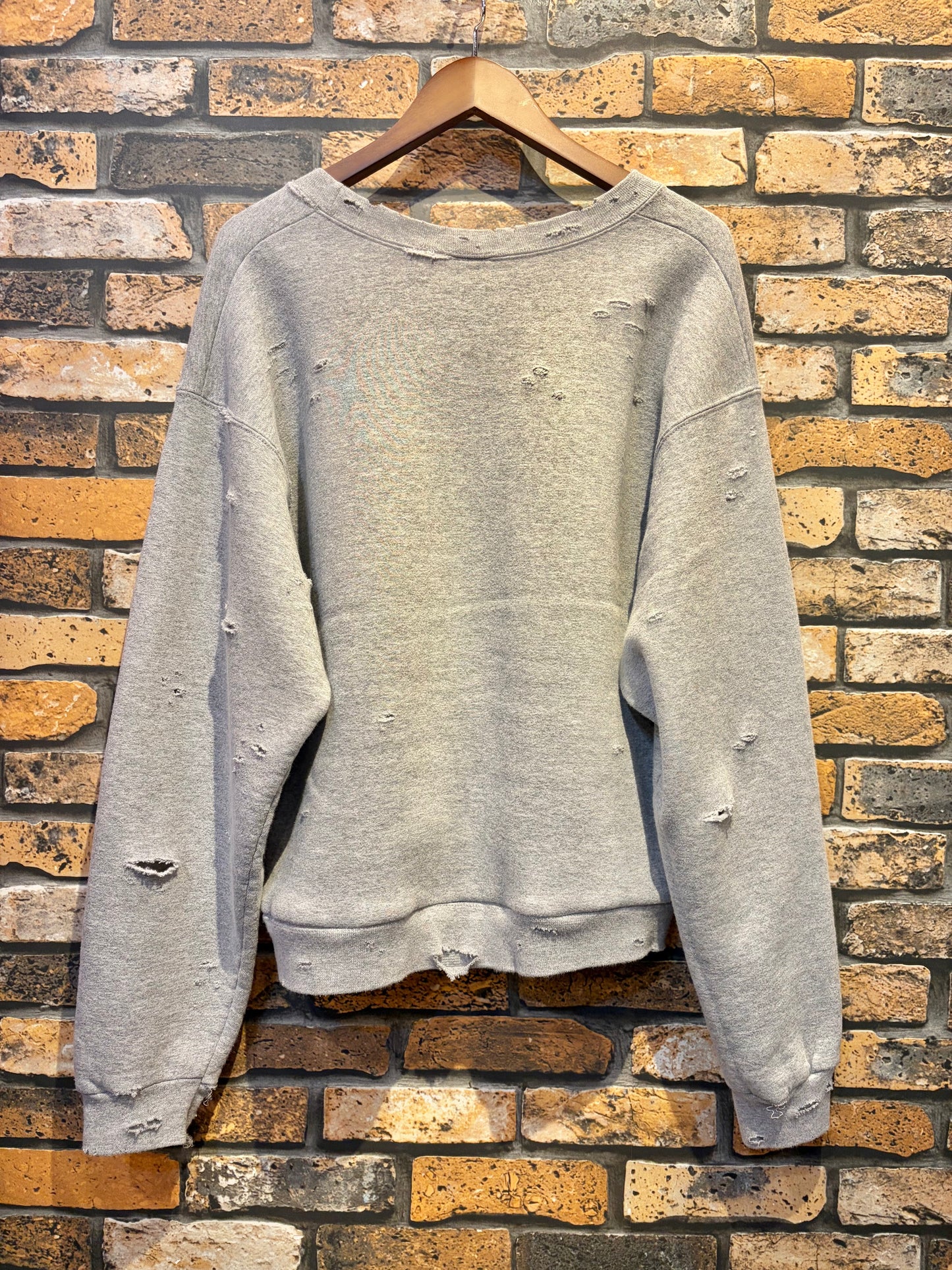 FRUIT OF THE LOOM sweat shirt 00's~ damaged custom