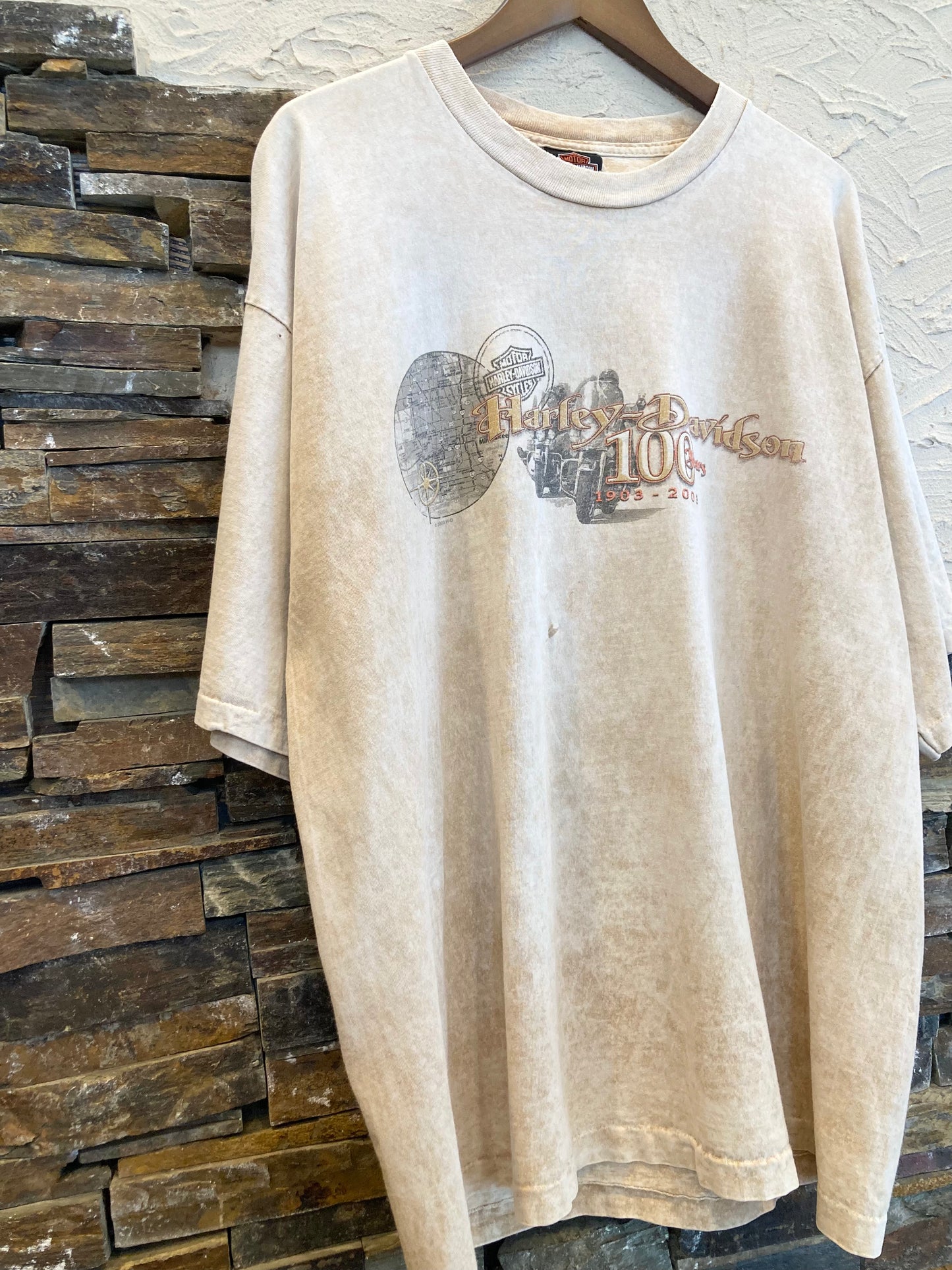 HARLEY-DAVIDSON print-T 00's~ made in USA