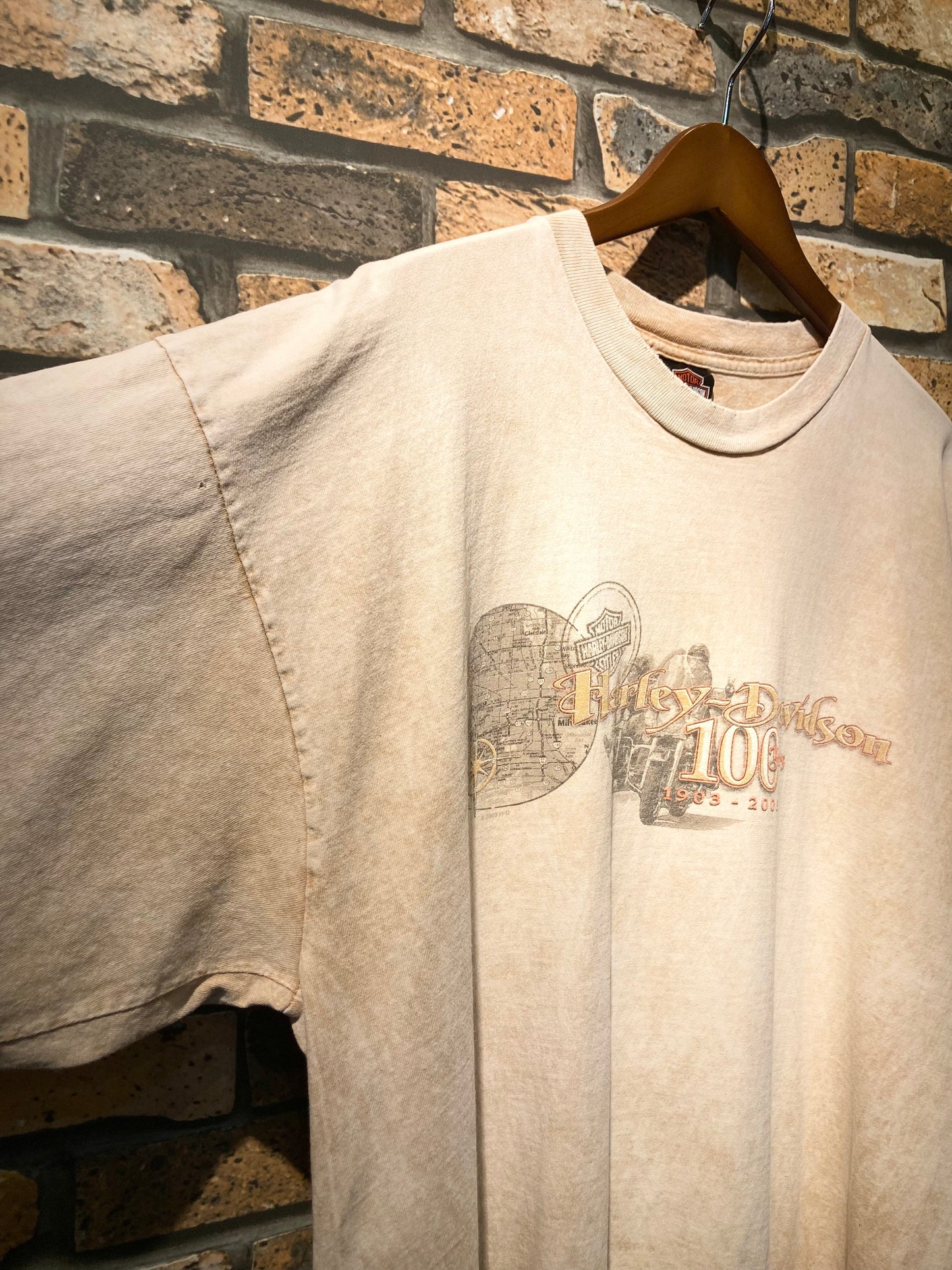 HARLEY-DAVIDSON print-T 00's~ made in USA