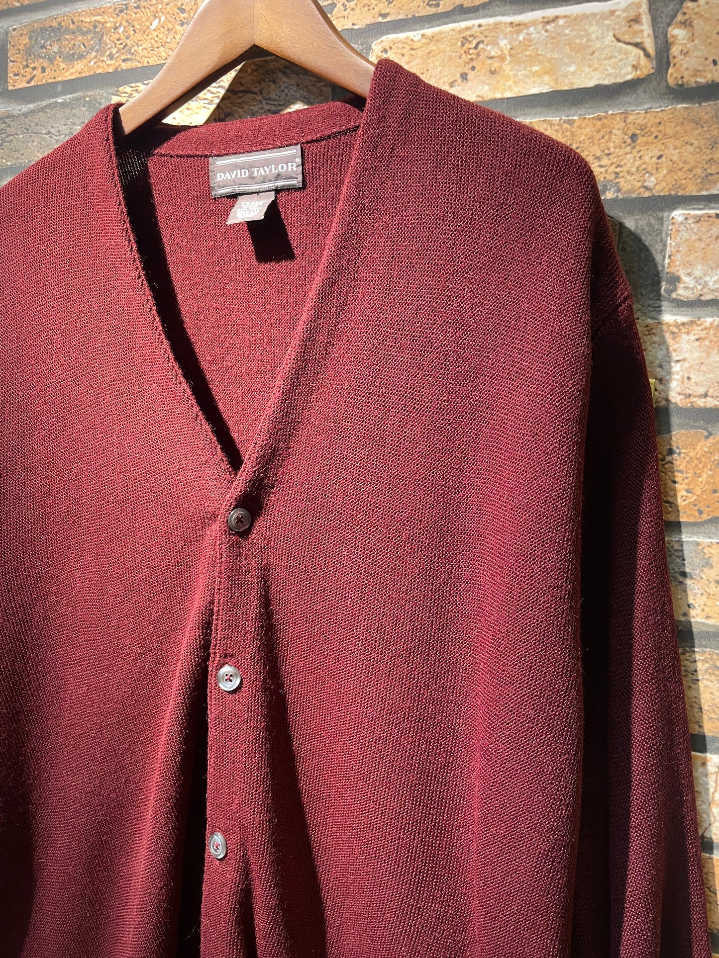 DAVID TAYLOR Acryl cardigan 90's~ made in USA