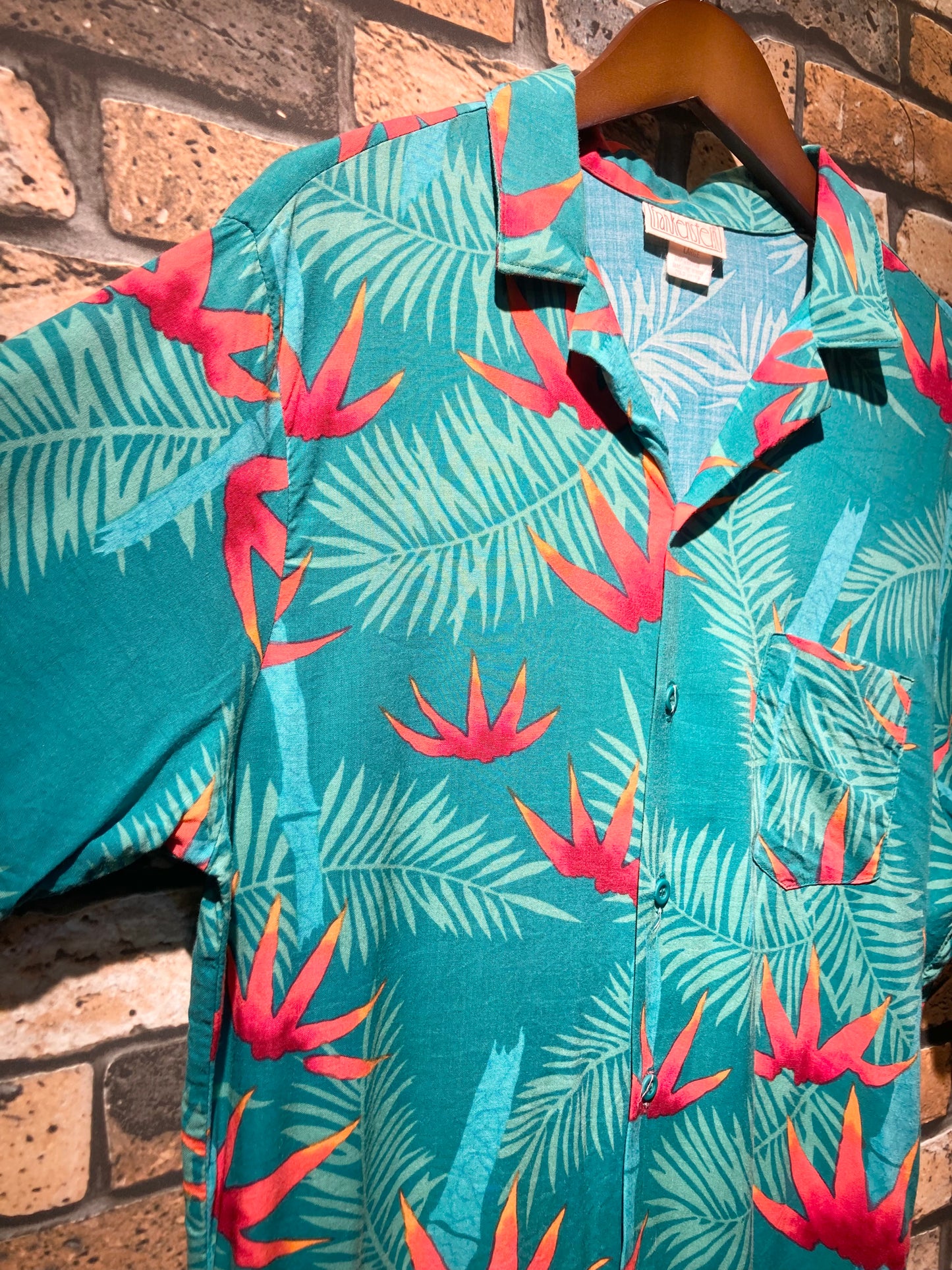 frankenstein ALOHA shirt 90's~