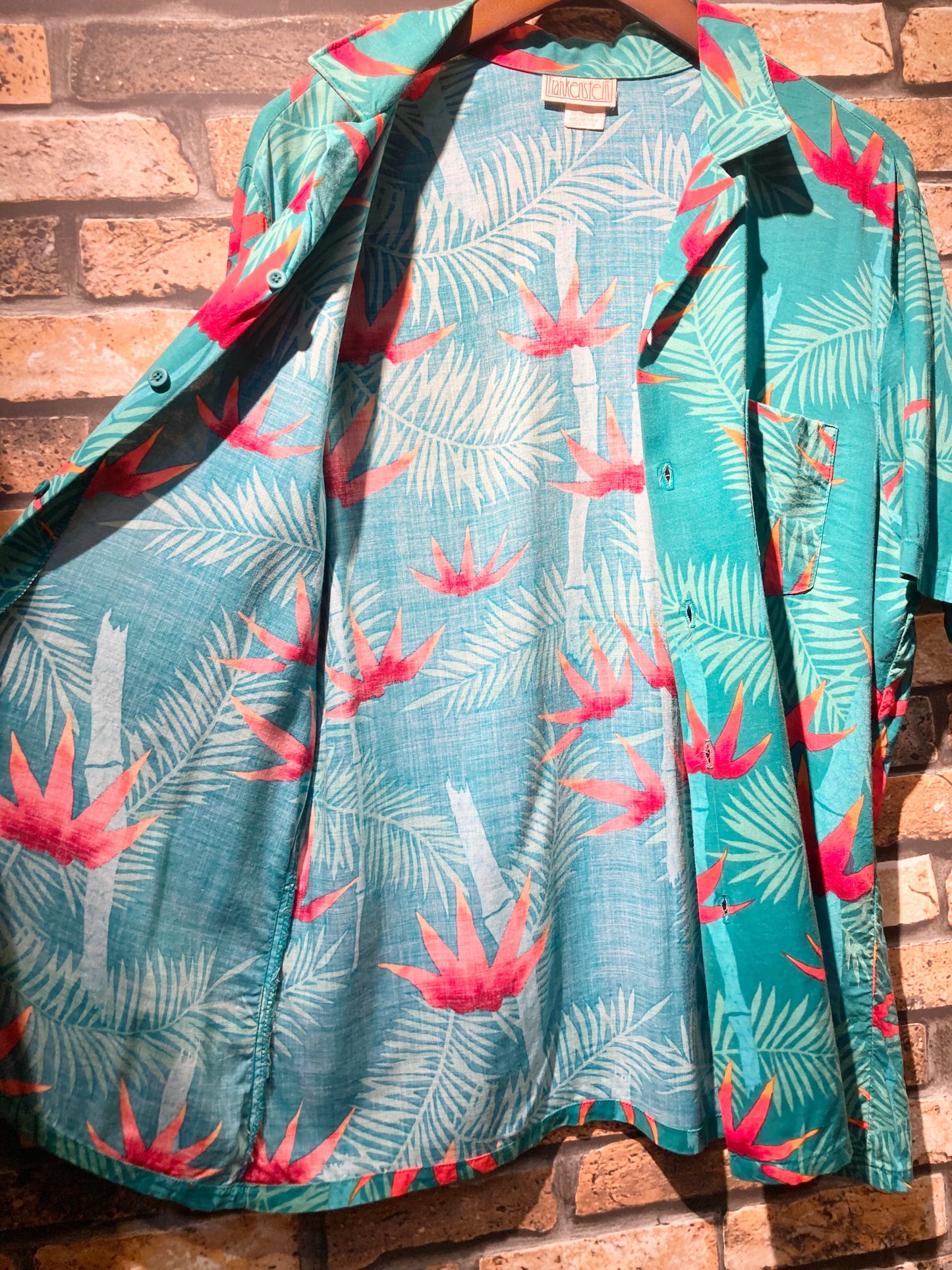frankenstein ALOHA shirt 90's~