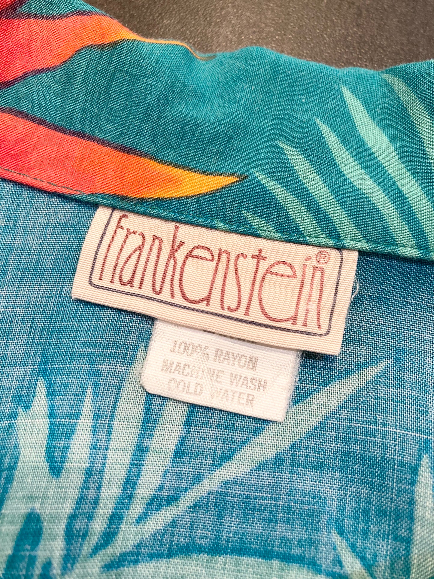 frankenstein ALOHA shirt 90's~