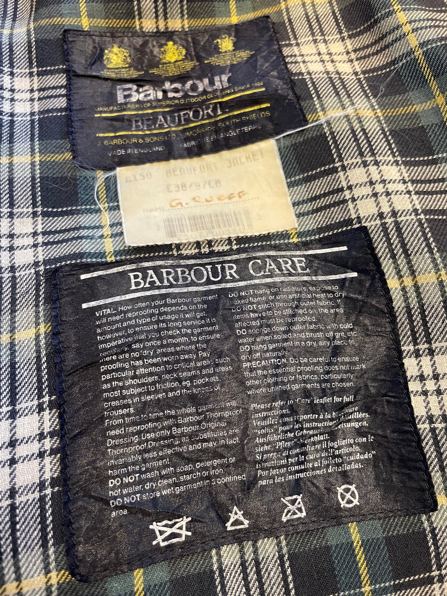 Barbour 90's~ BEAUFORT made in England