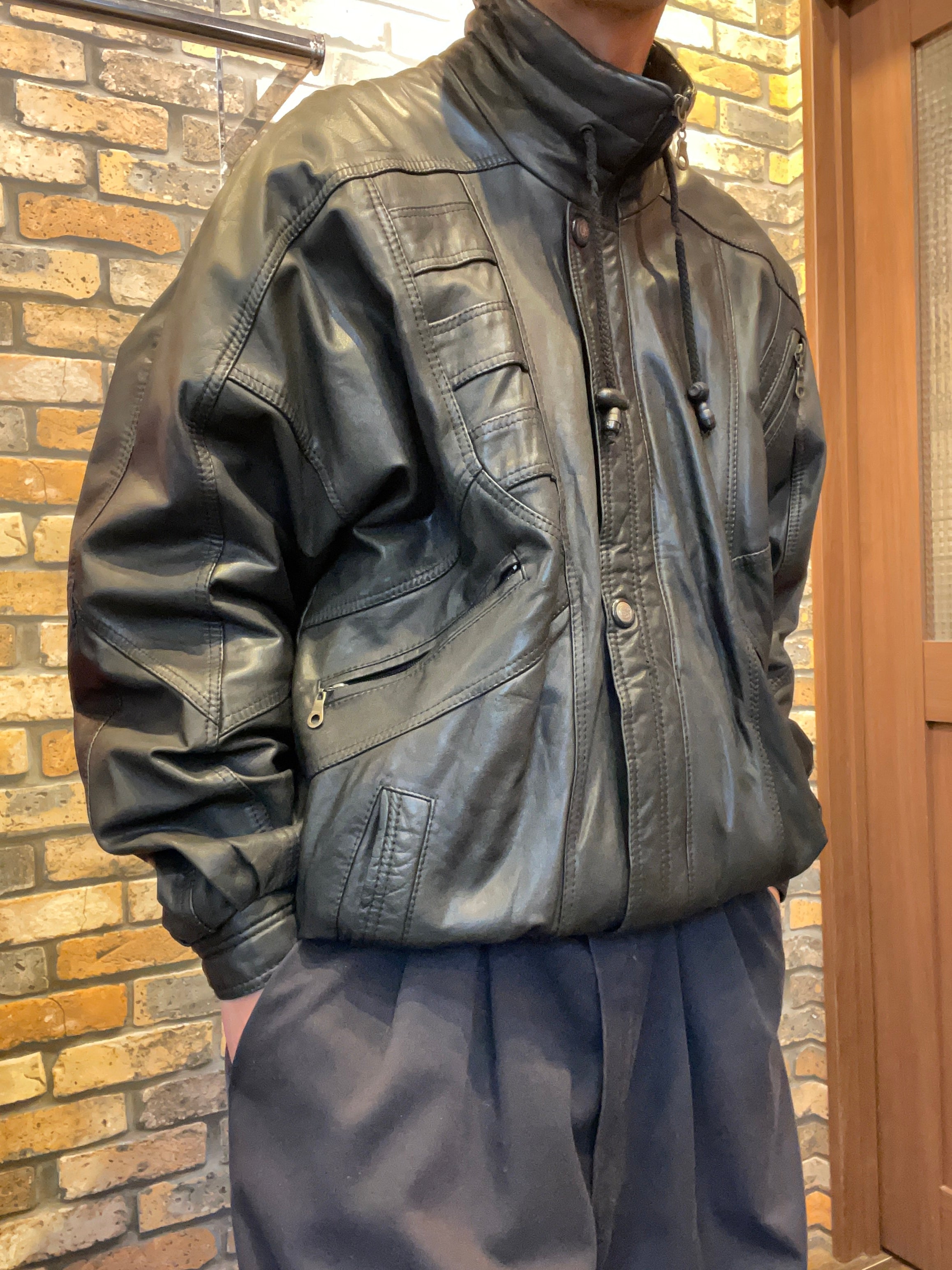 designed leather jacket　90's~