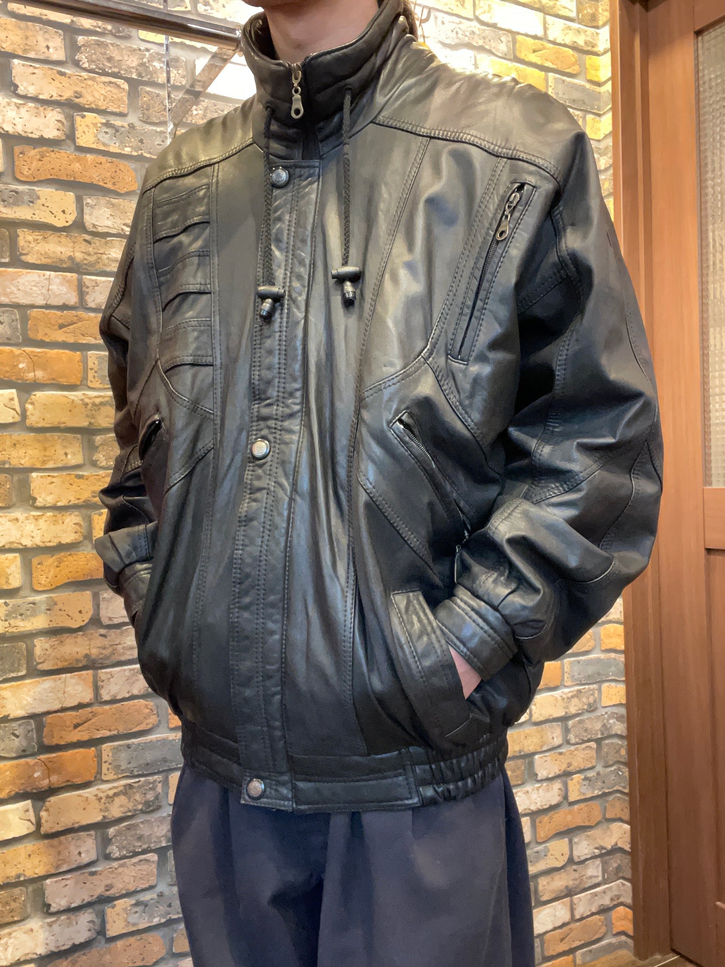 designed leather jacket　90's~