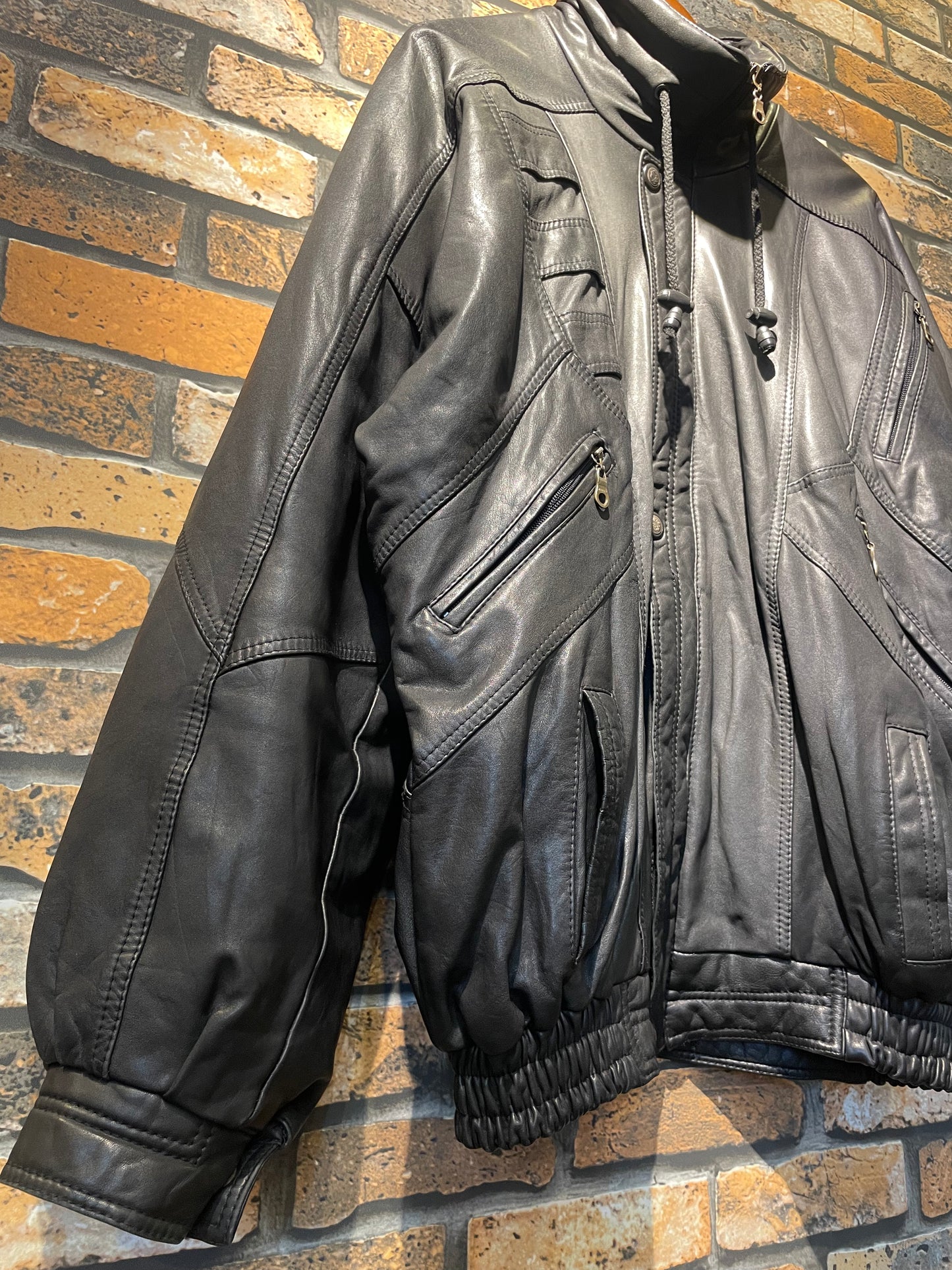 designed leather jacket　90's~