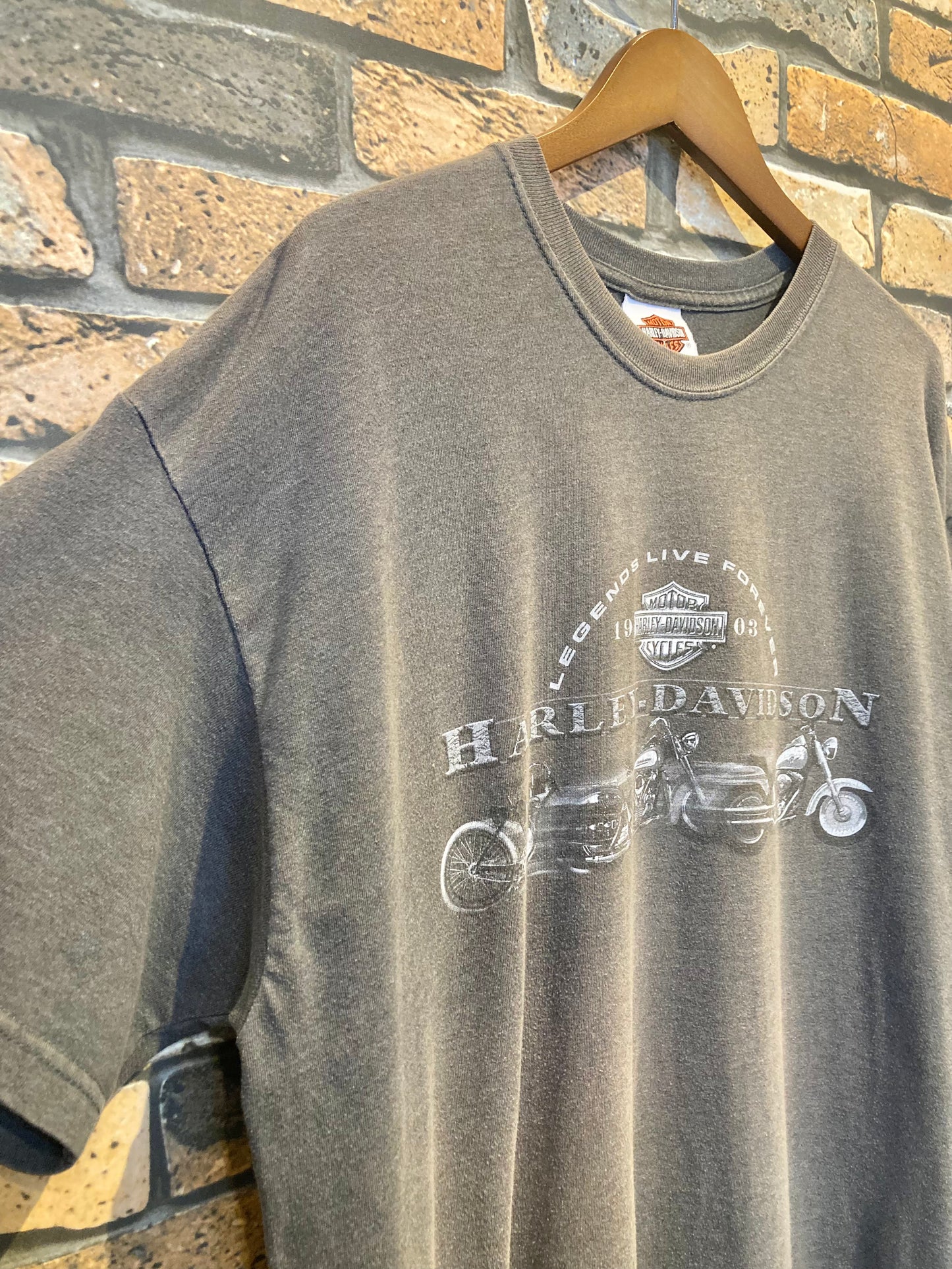 HARLEY-DAVIDSON print-T 00's~ made in USA