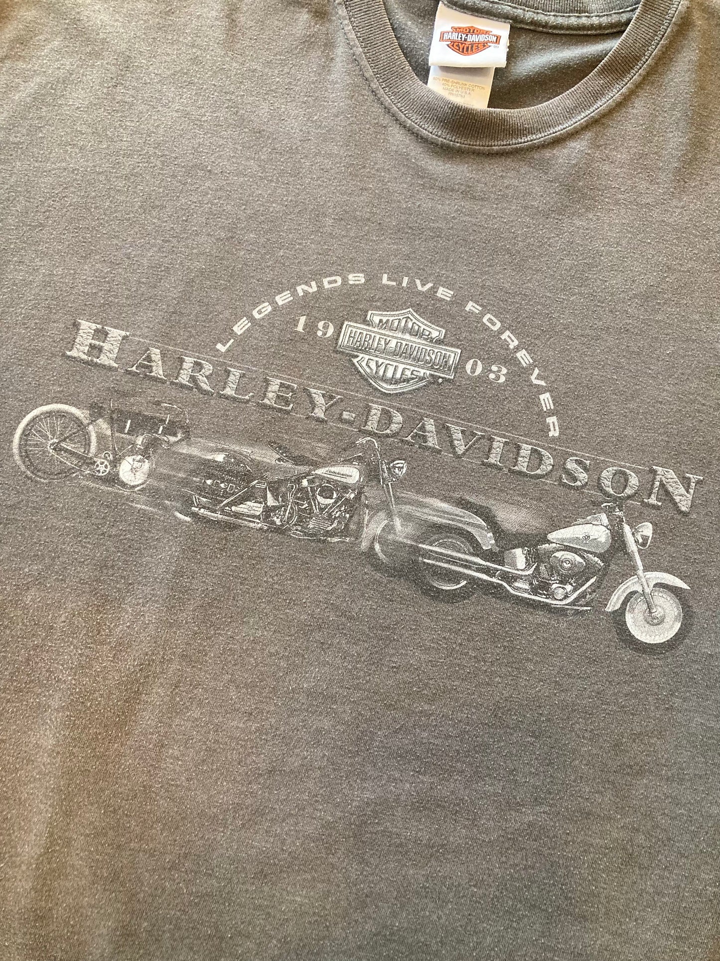 HARLEY-DAVIDSON print-T 00's~ made in USA
