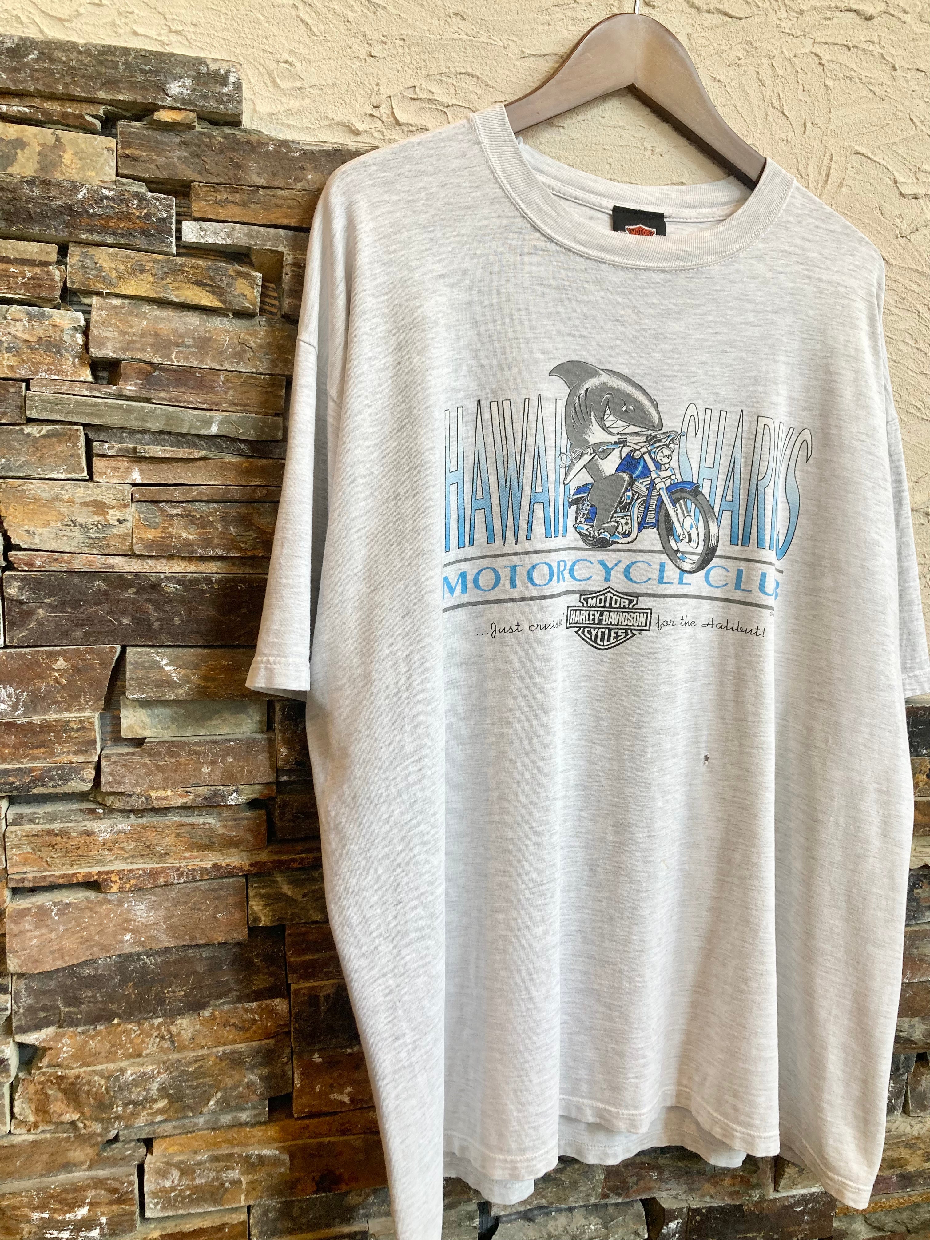 HARLEY-DAVIDSON print-T 90's~ made in USA
