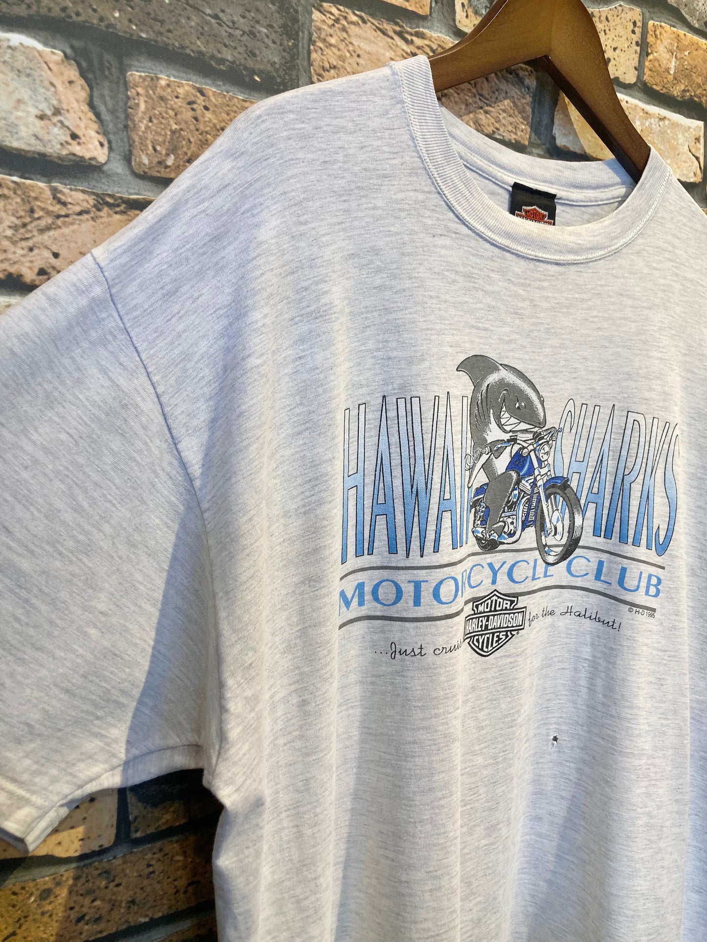 HARLEY-DAVIDSON print-T 90's~ made in USA