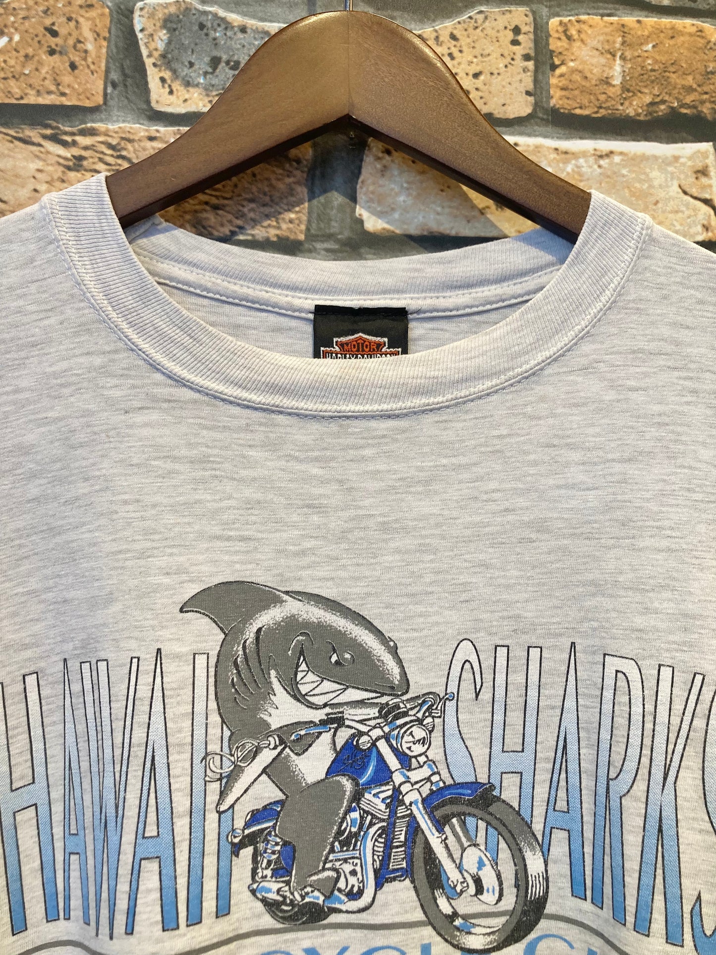 HARLEY-DAVIDSON print-T 90's~ made in USA
