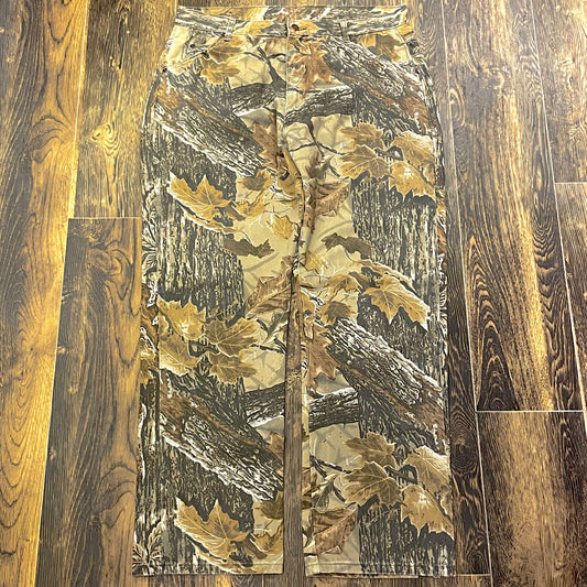 "Duxbak" real tree camouflage denim pants W35×L32相当 made in USA