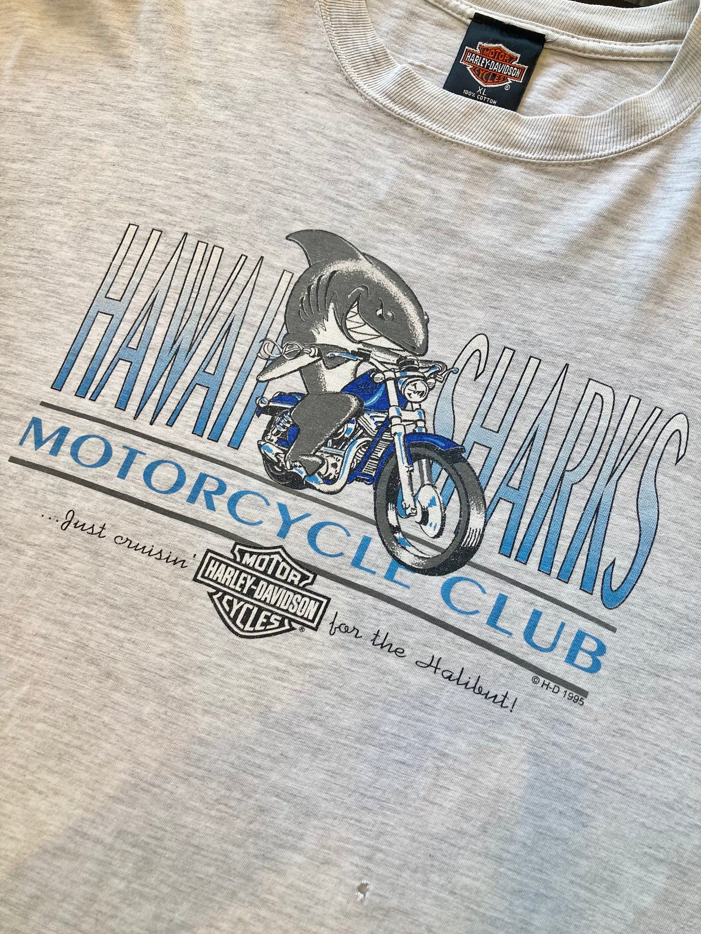HARLEY-DAVIDSON print-T 90's~ made in USA