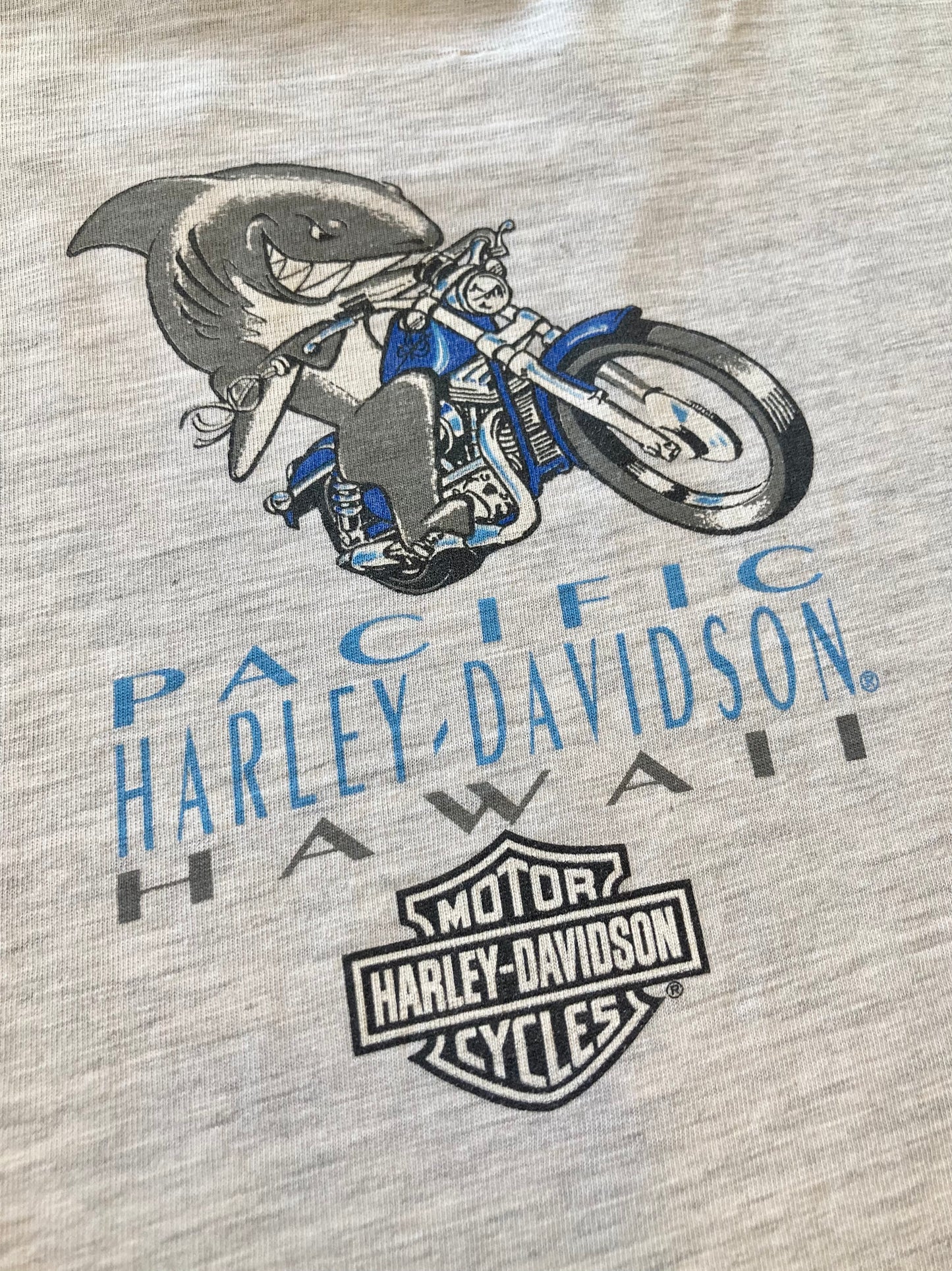 HARLEY-DAVIDSON print-T 90's~ made in USA