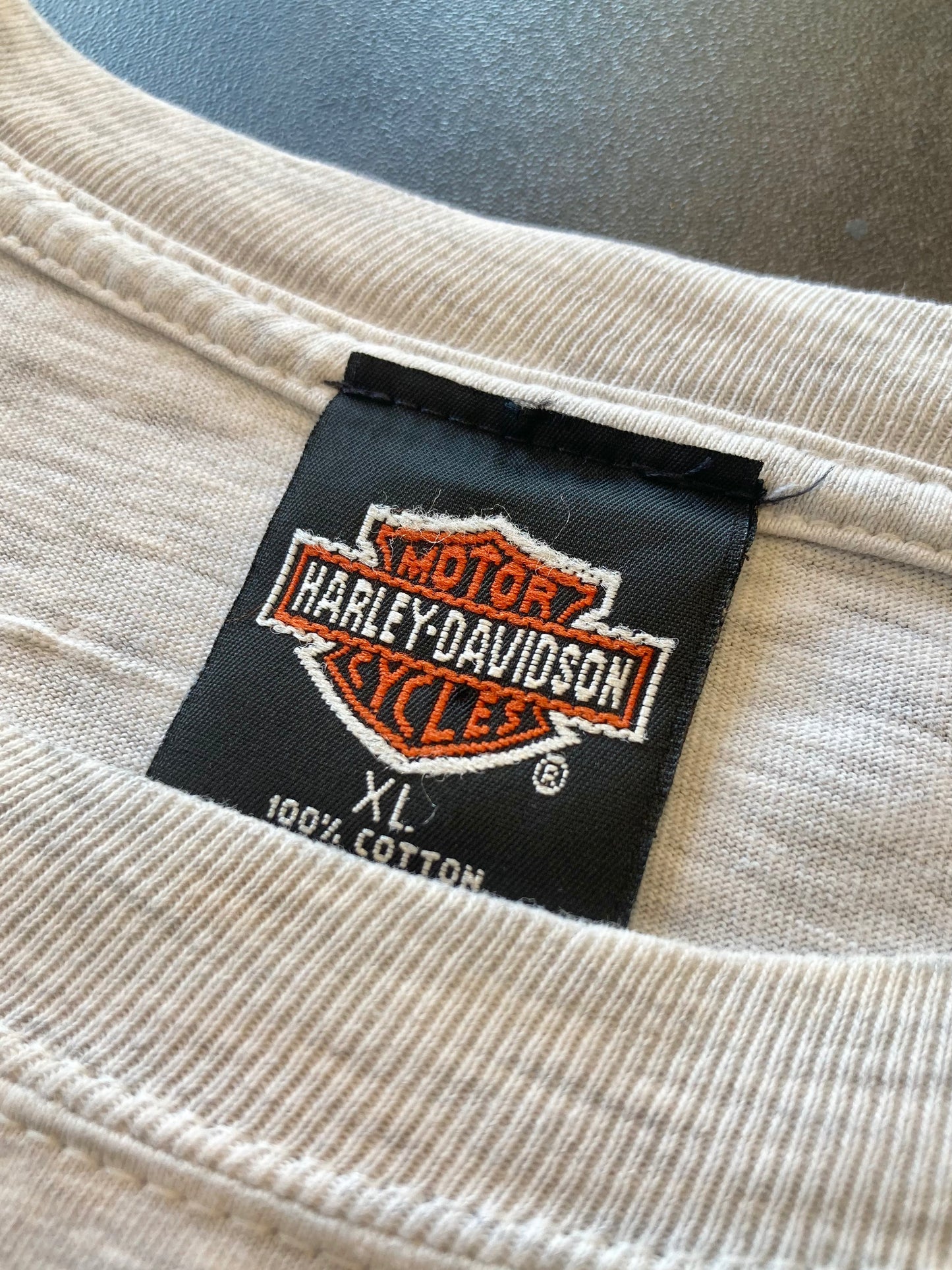 HARLEY-DAVIDSON print-T 90's~ made in USA