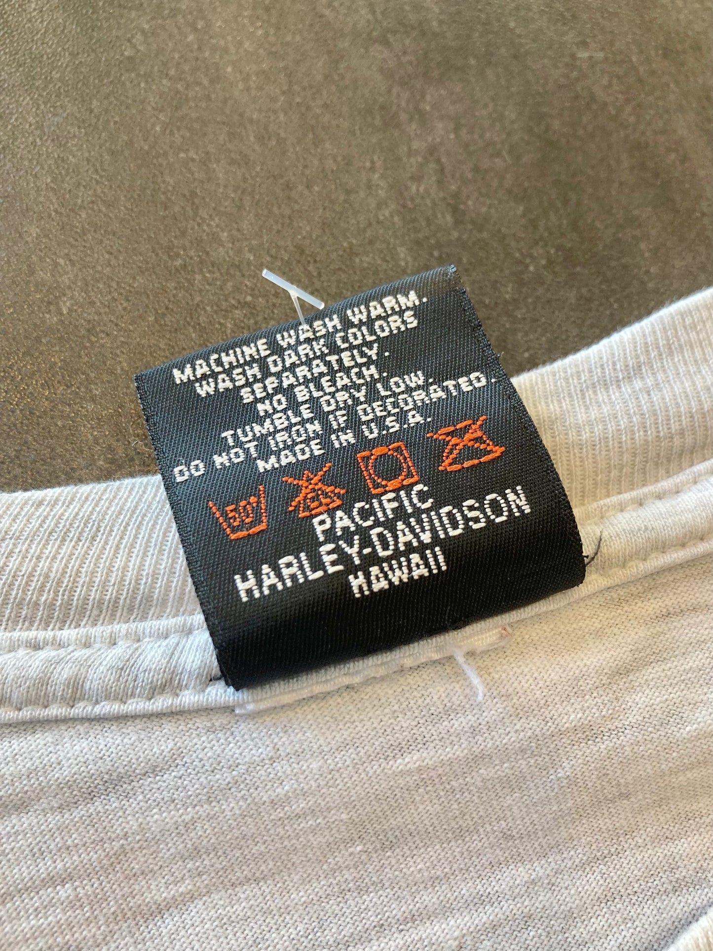 HARLEY-DAVIDSON print-T 90's~ made in USA