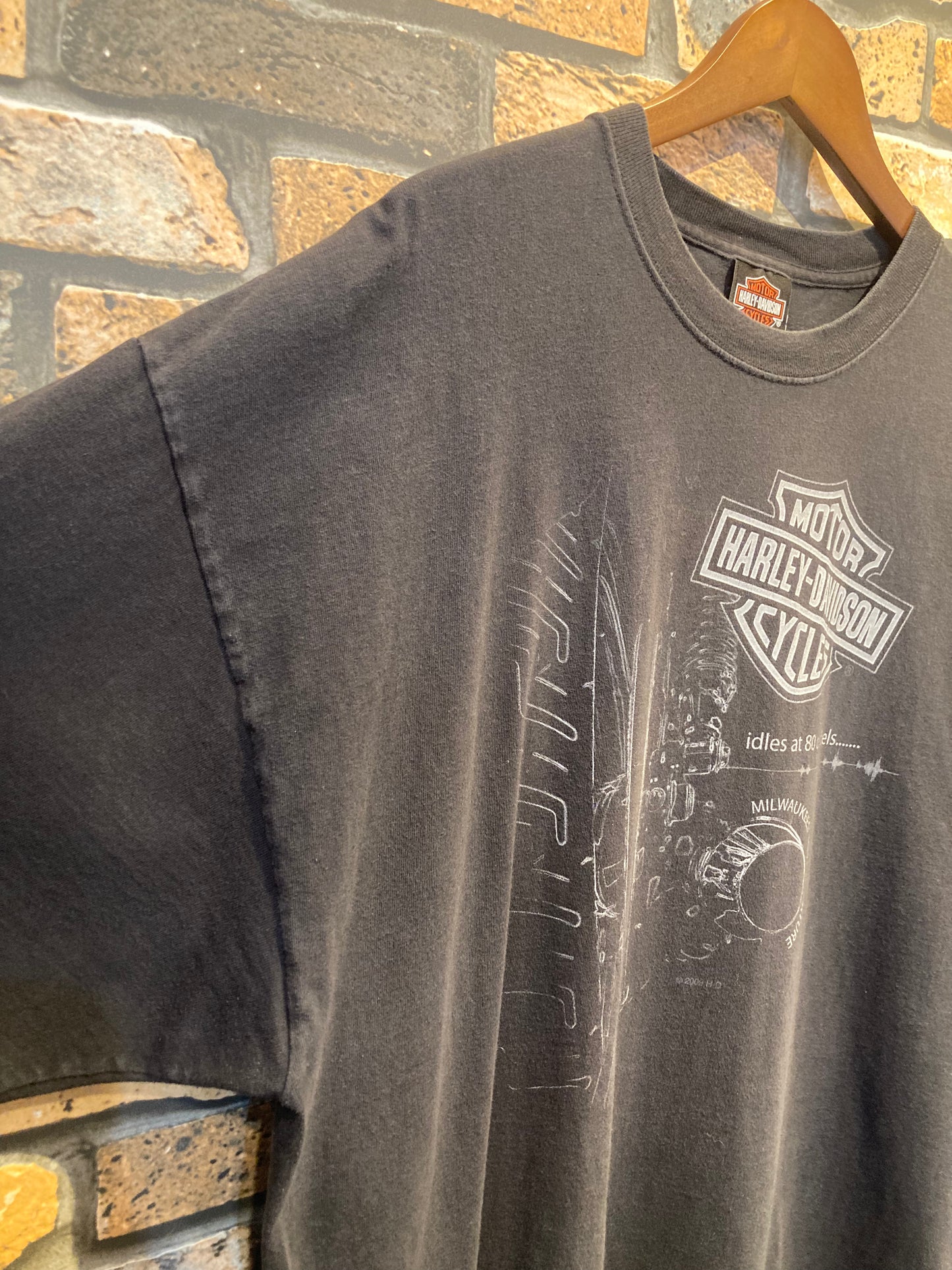 HARLEY-DAVIDSON print-T 00's~ made in USA