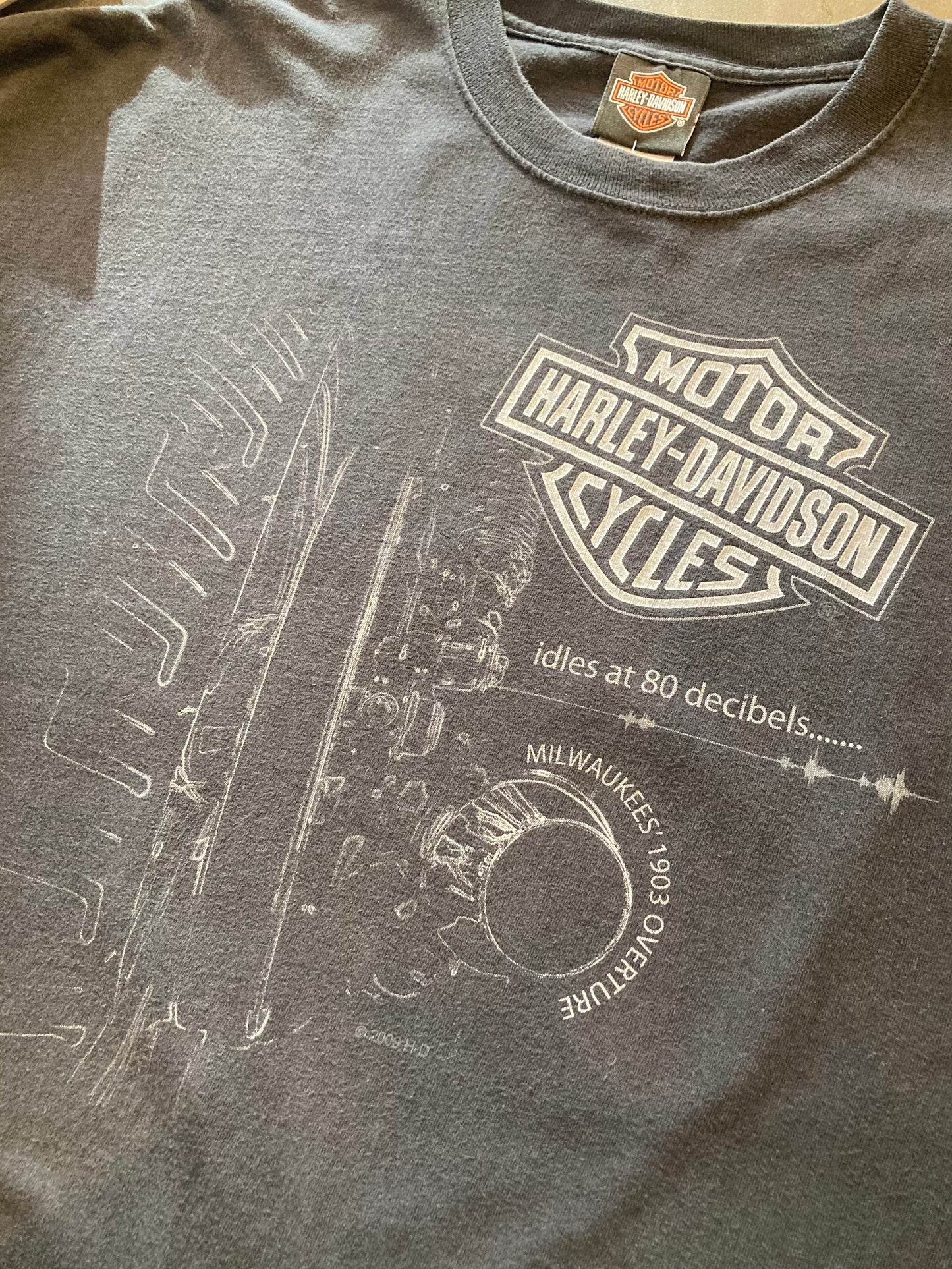 HARLEY-DAVIDSON print-T 00's~ made in USA