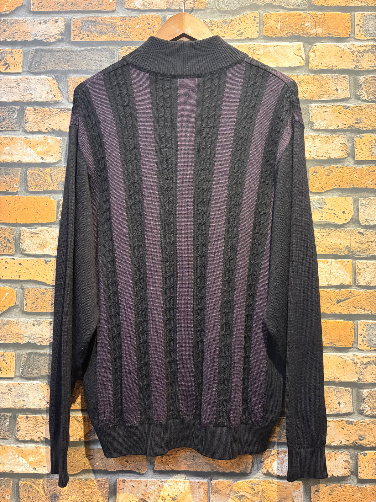 half-zip knit pullover 80's~90's made in USA