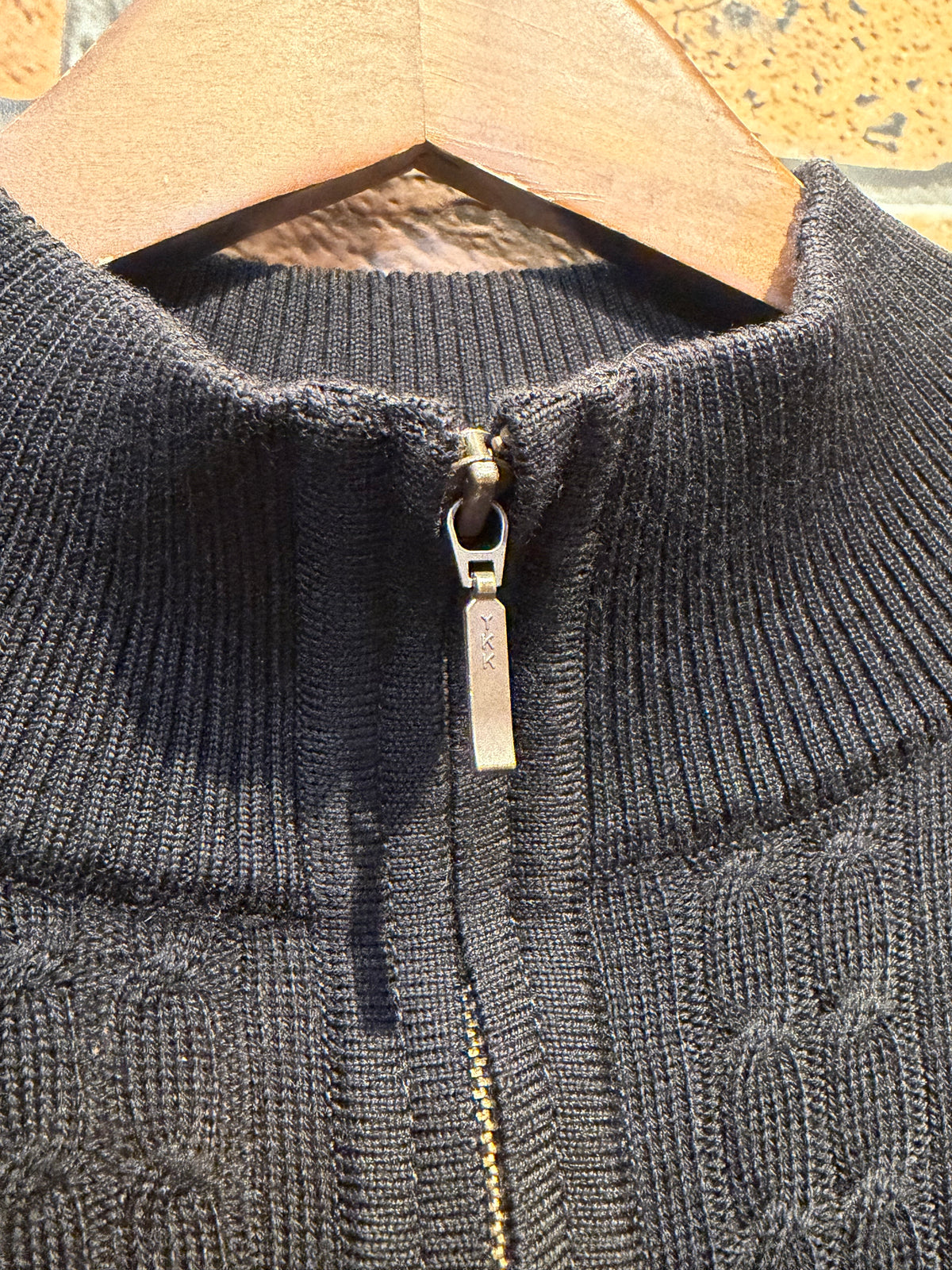 half-zip knit pullover 80's~90's made in USA