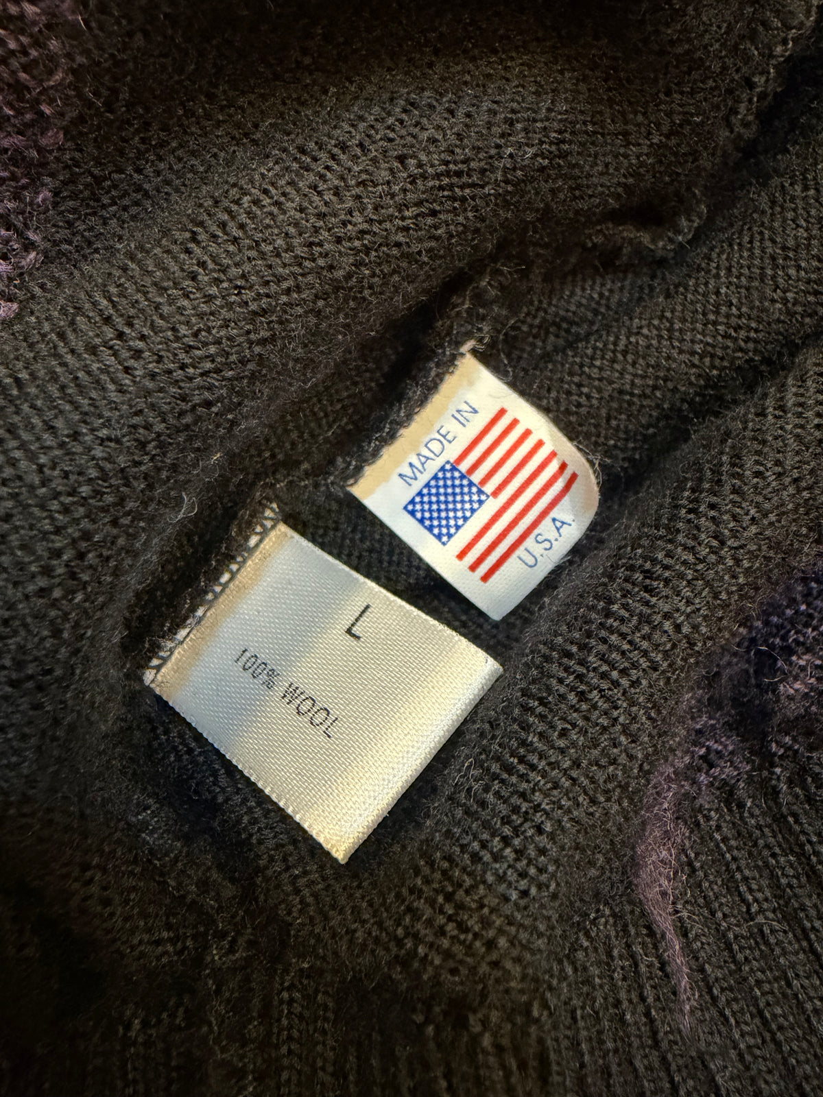 half-zip knit pullover 80's~90's made in USA