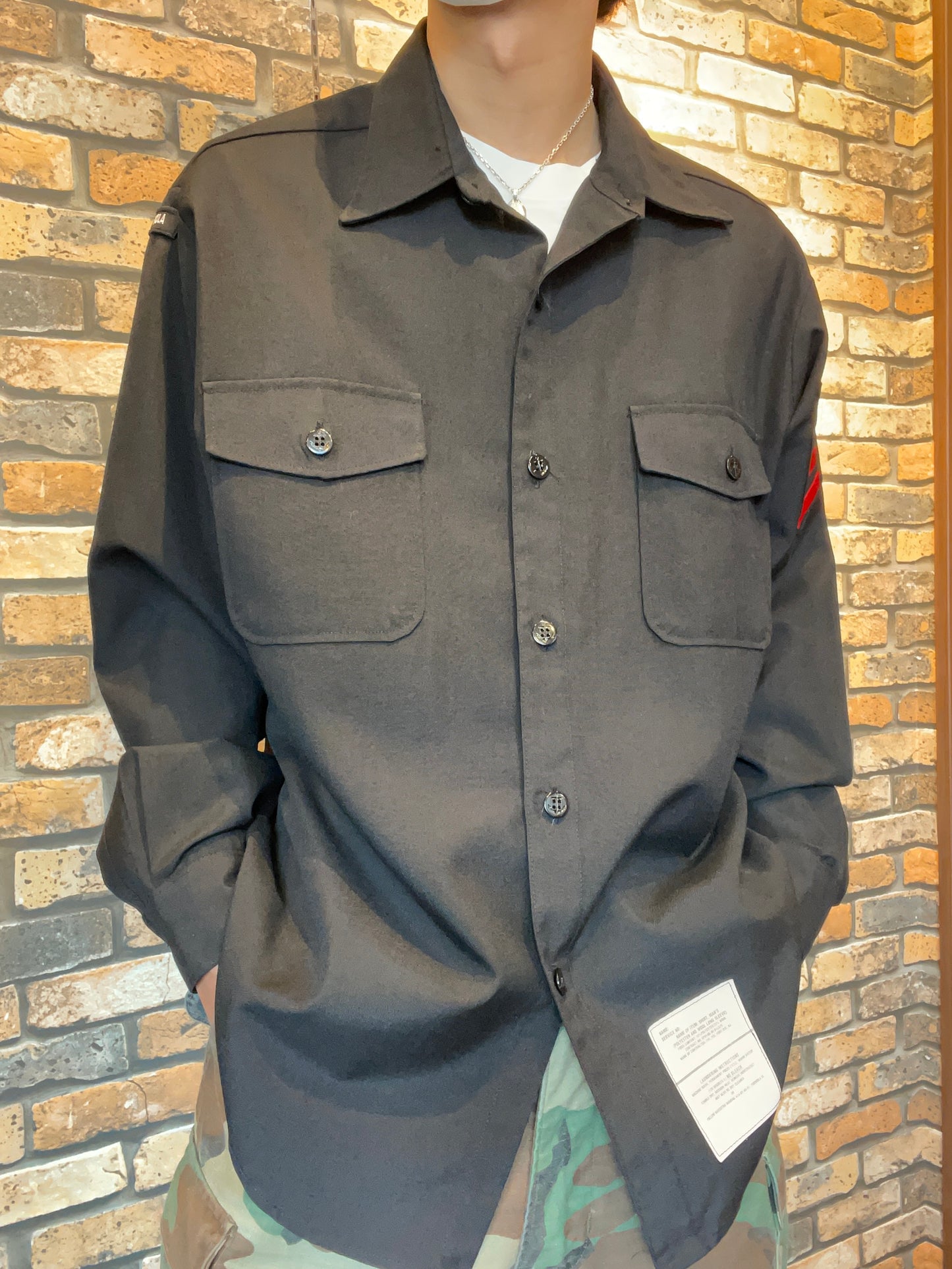 U.S.ARMY long sleeve shirt 90's~
