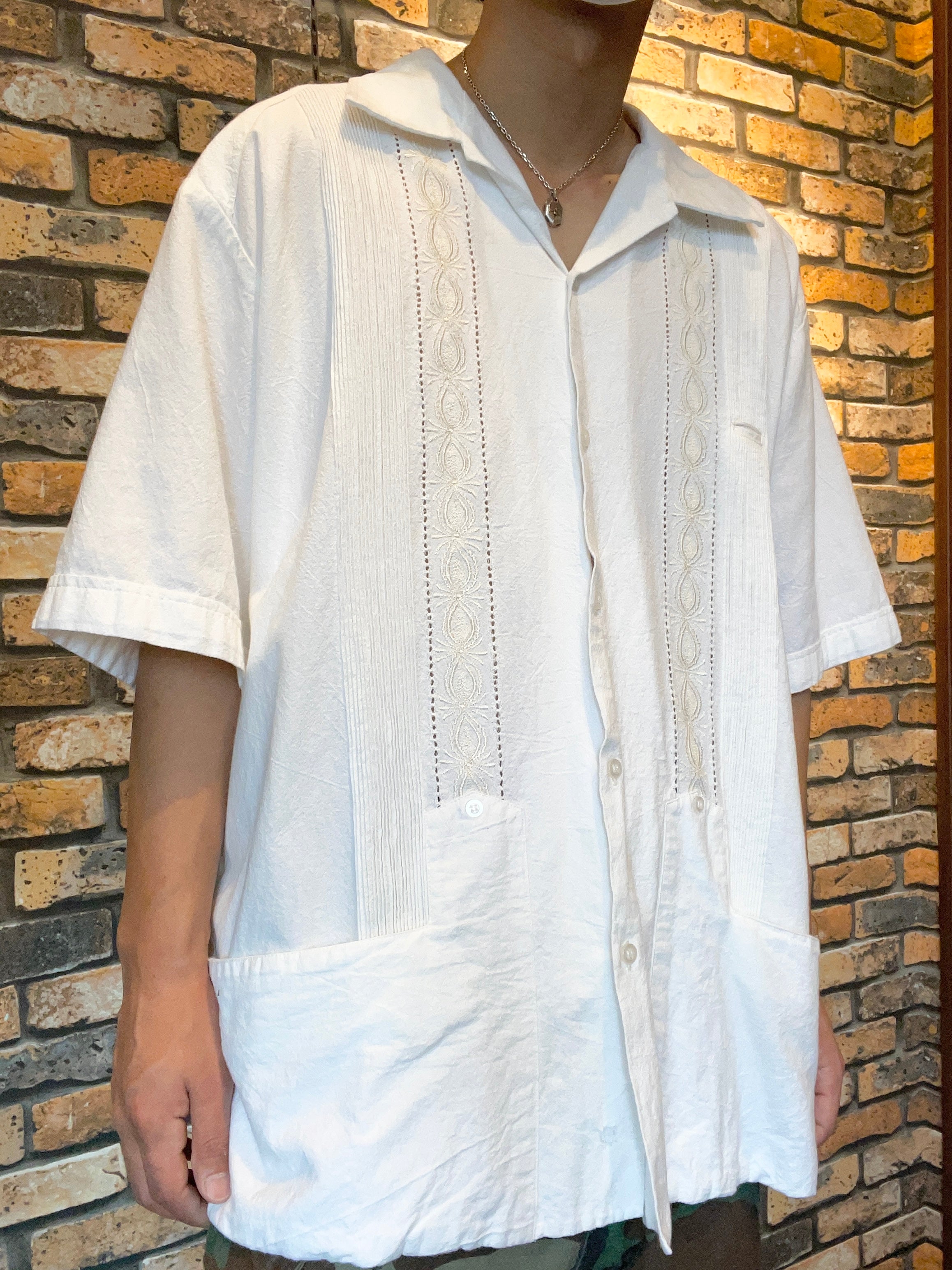 Guayabera shirt 80's~