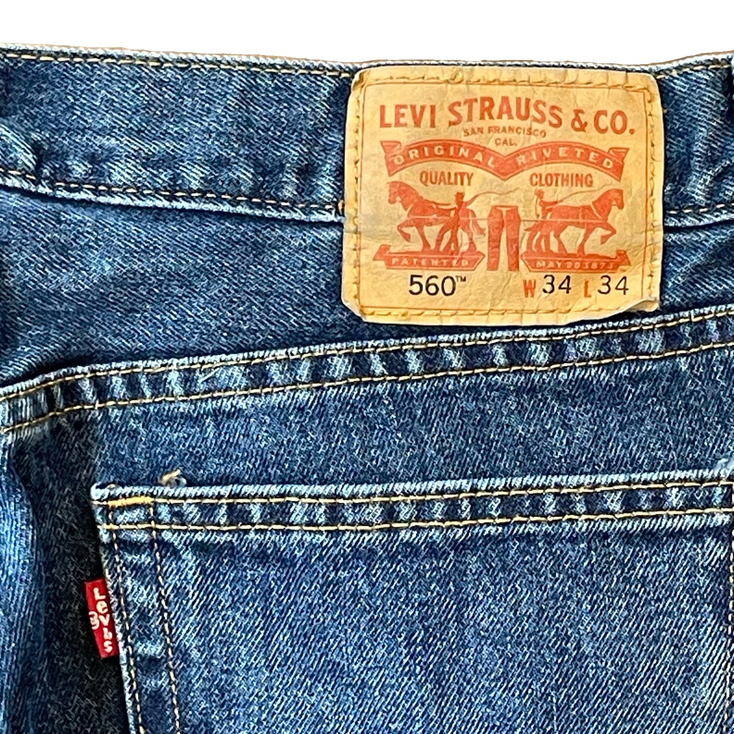 "Levi’s” 560 loose fit denim pants　W34×L34