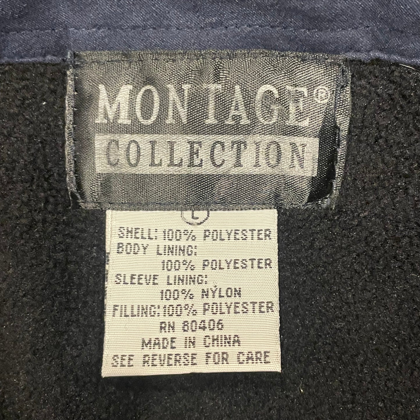 "MONTAGE” fake suède fleece shirt　L