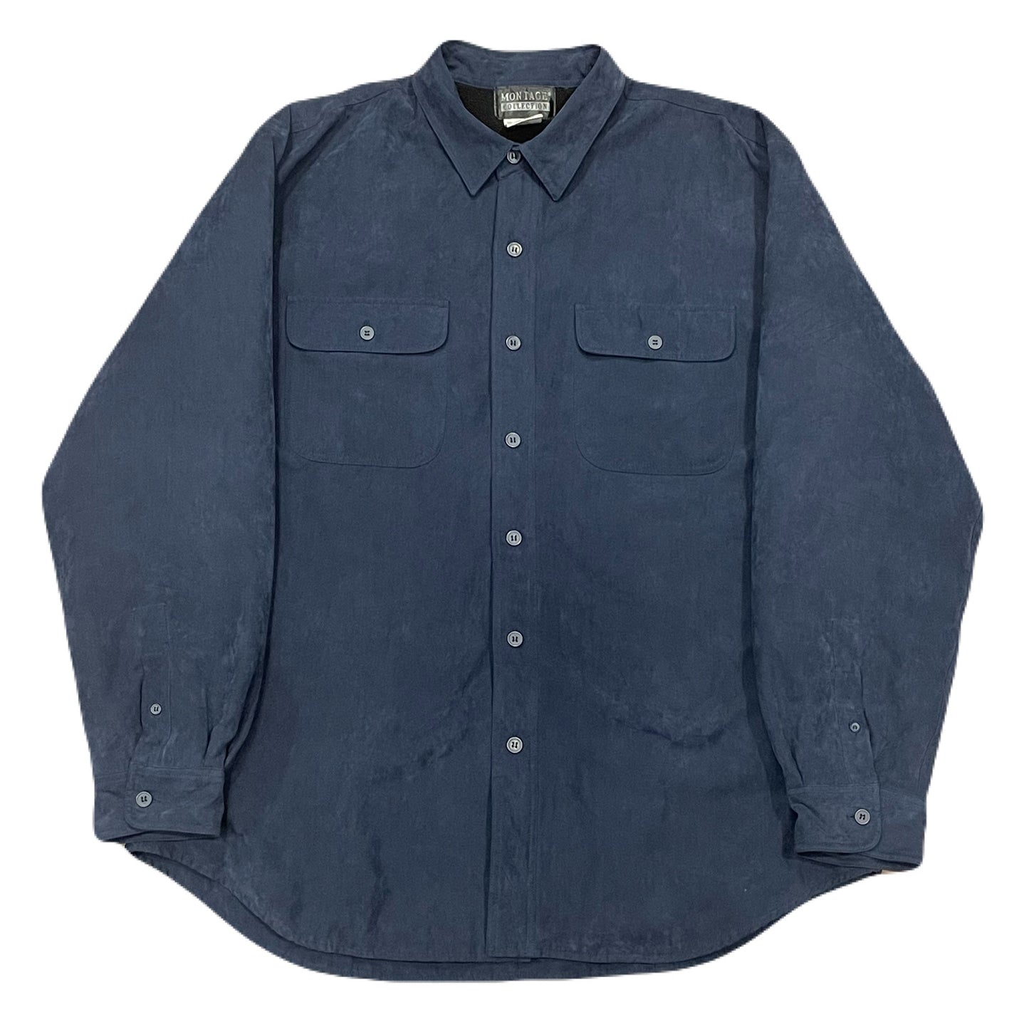 "MONTAGE” fake suède fleece shirt　L