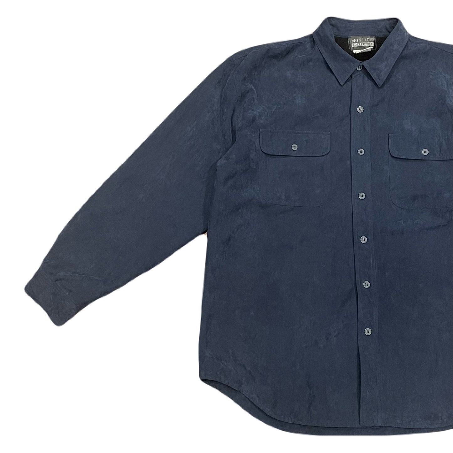 "MONTAGE” fake suède fleece shirt　L