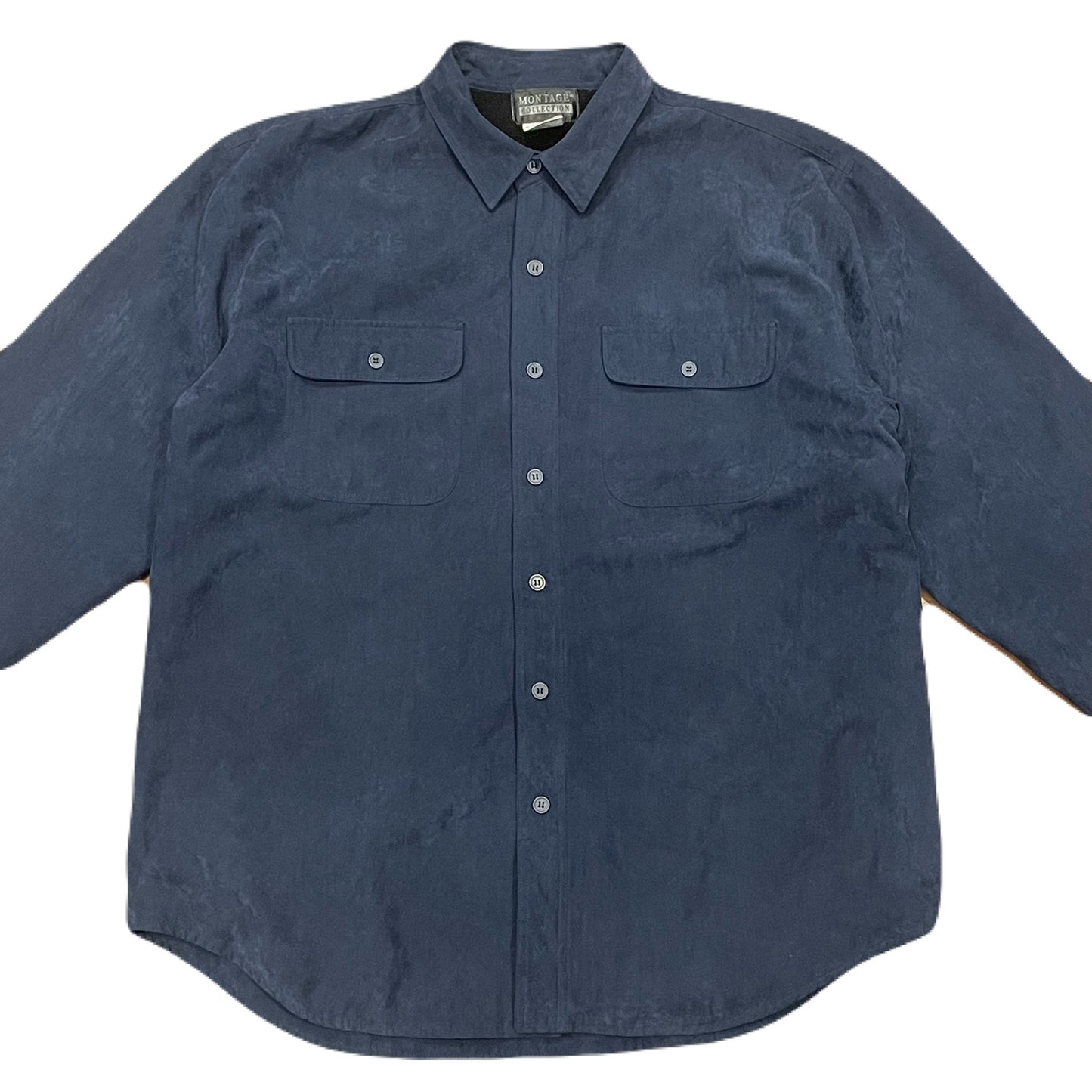 "MONTAGE” fake suède fleece shirt　L