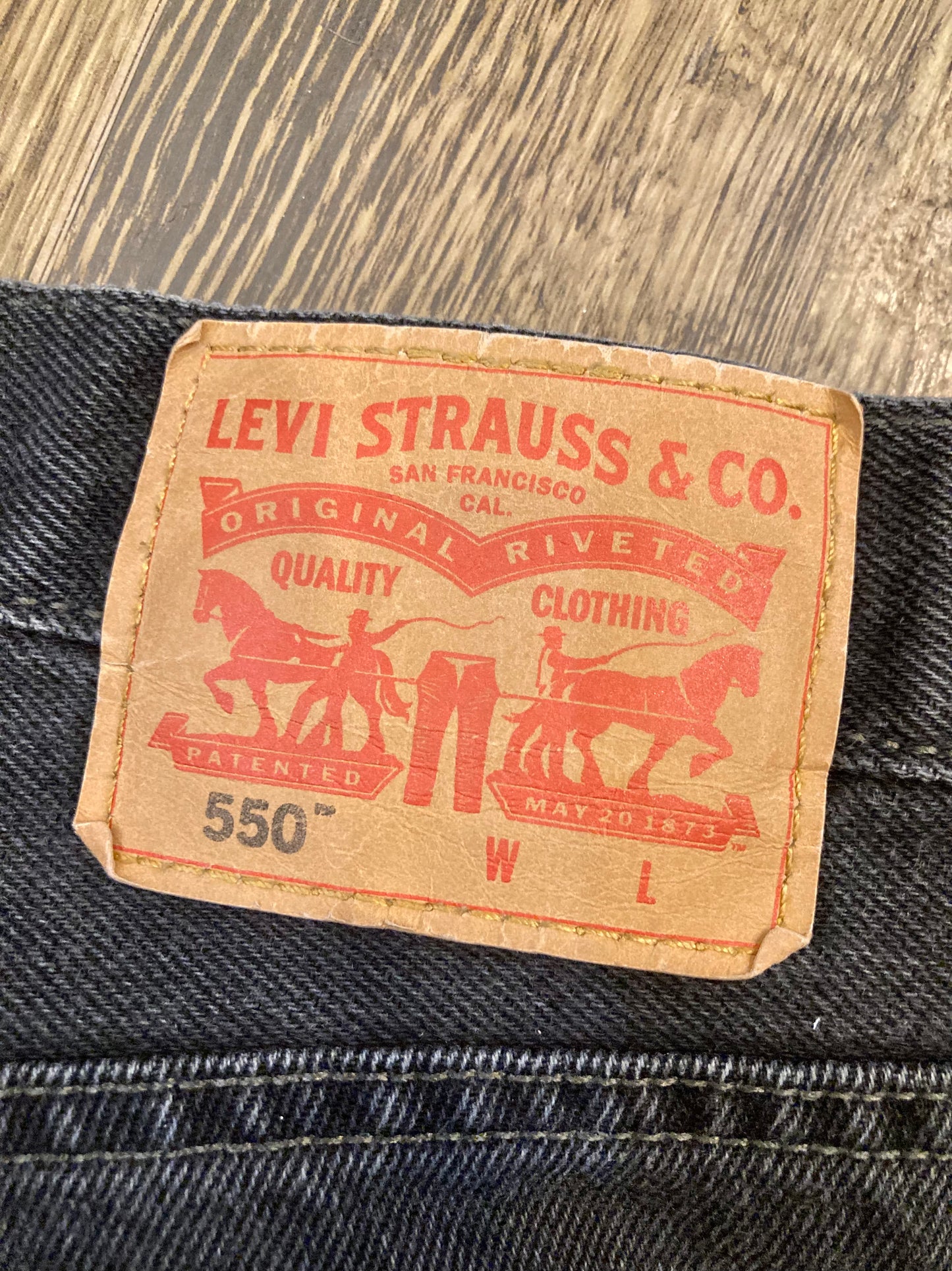 Levi's 550 black denim W35×L30