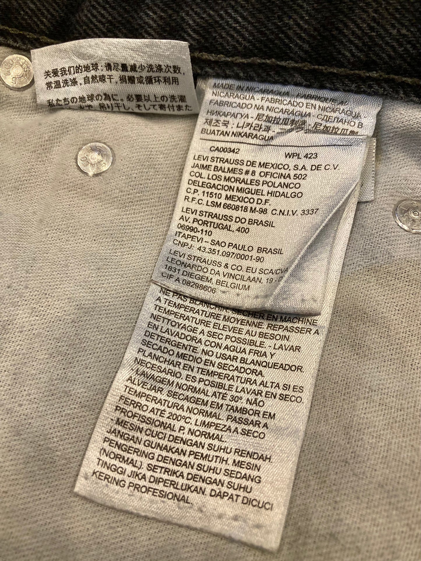 Levi's 550 black denim W35×L30