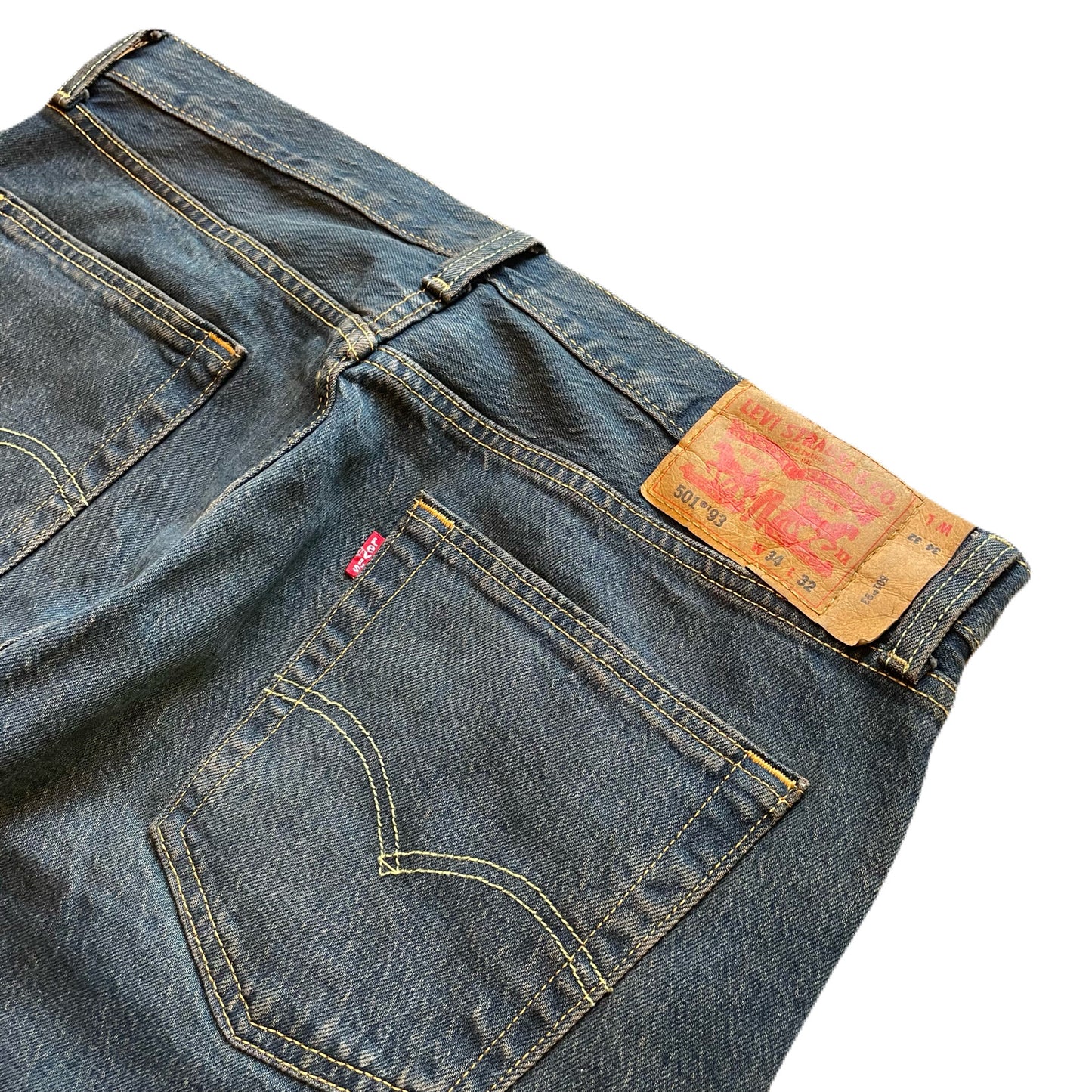 ”Levi’s 501’93” straight ”brown” over dye　W34×L32