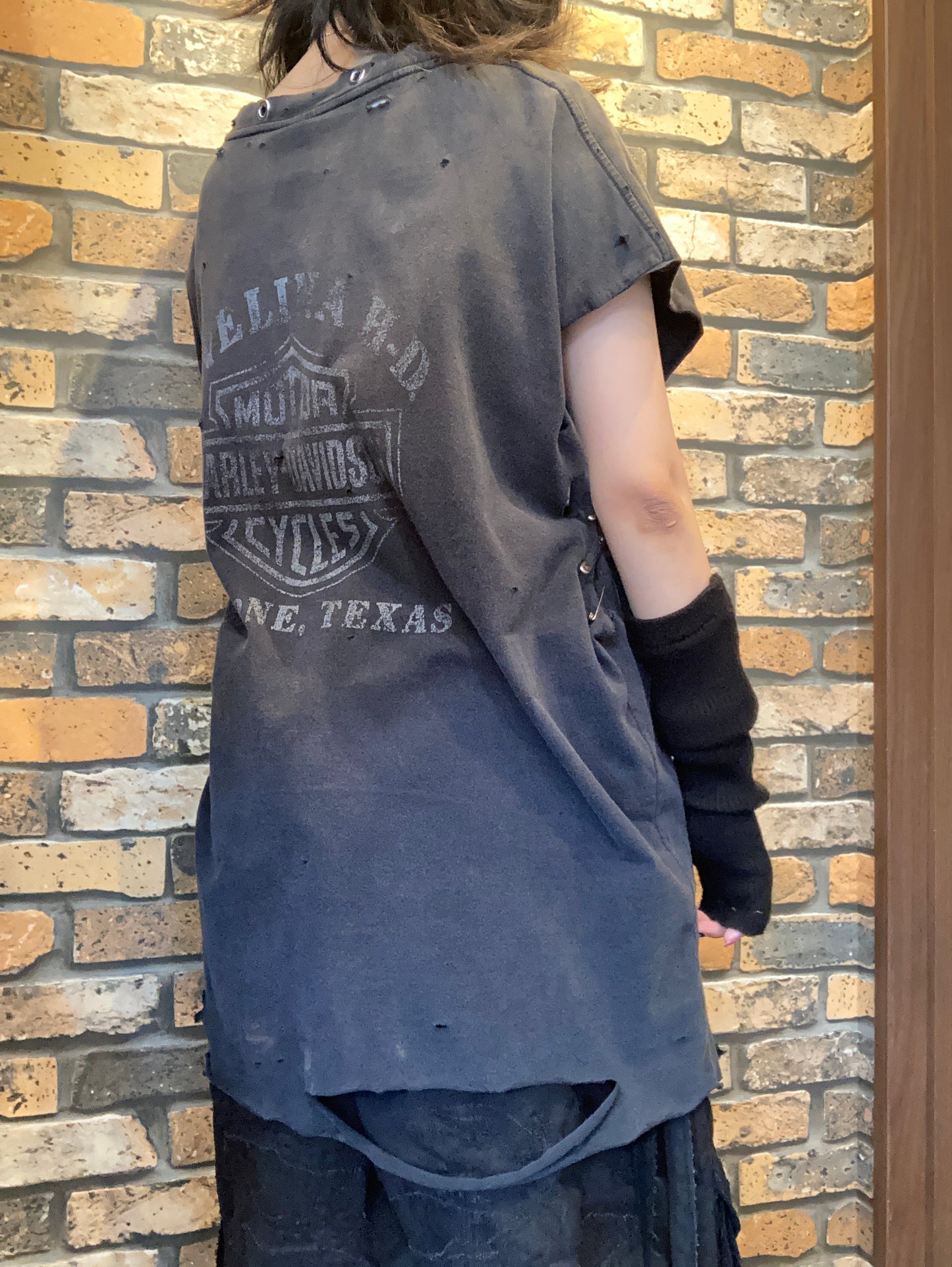 HARLEY-DAVIDSON remake T-shirt 00's~