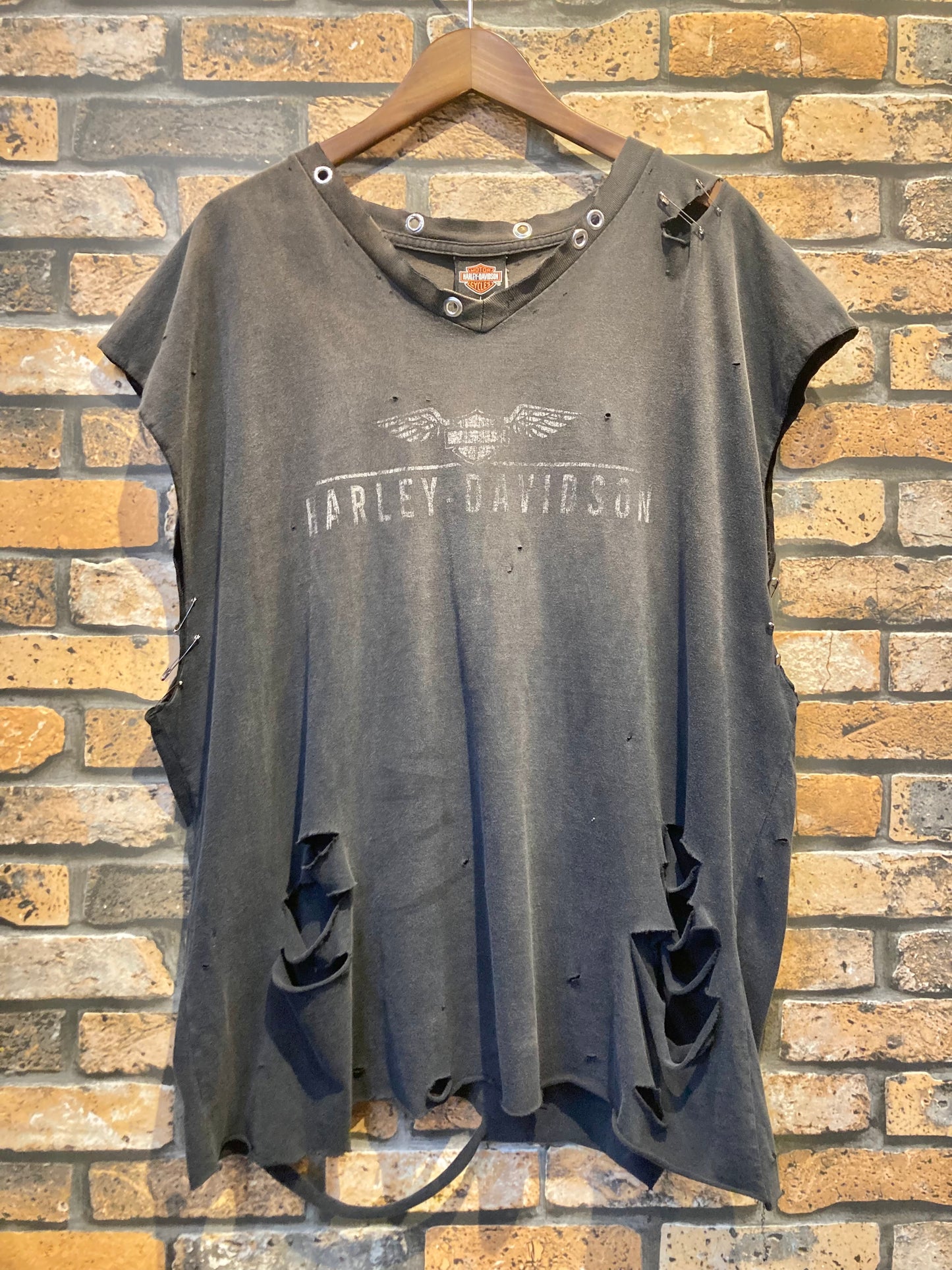 HARLEY-DAVIDSON remake T-shirt 00's~