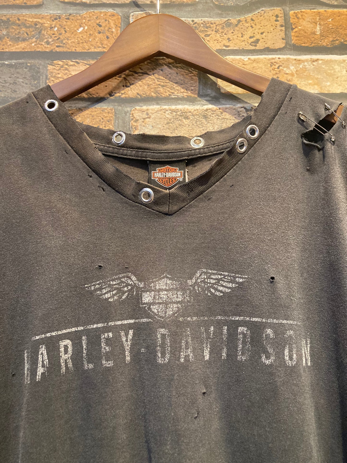HARLEY-DAVIDSON remake T-shirt 00's~