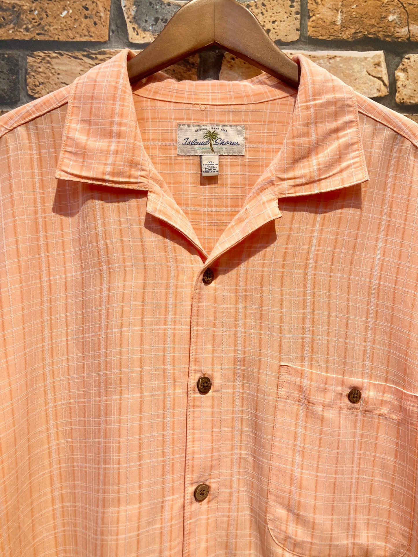 Island Shores rayon shirt 00's~