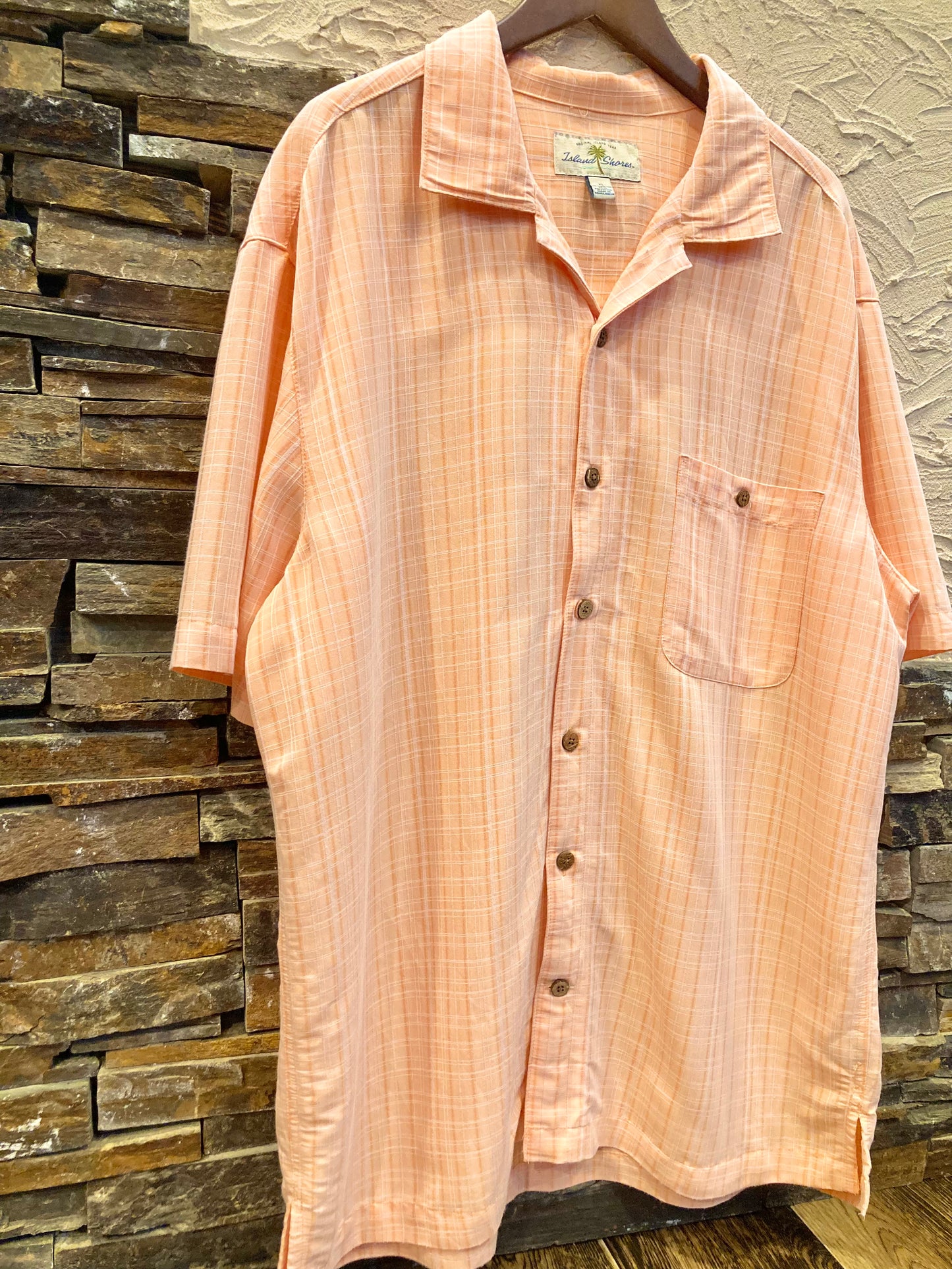 Island Shores rayon shirt 00's~